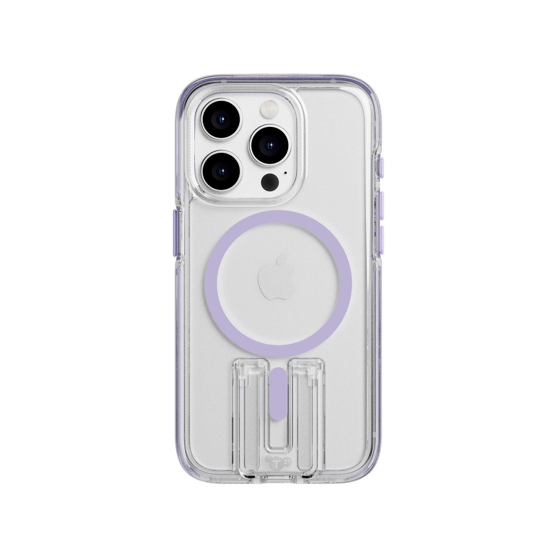 Tech21 EvoCrystal Kick iPhone 15 Pro Hülle MagSafe Lila