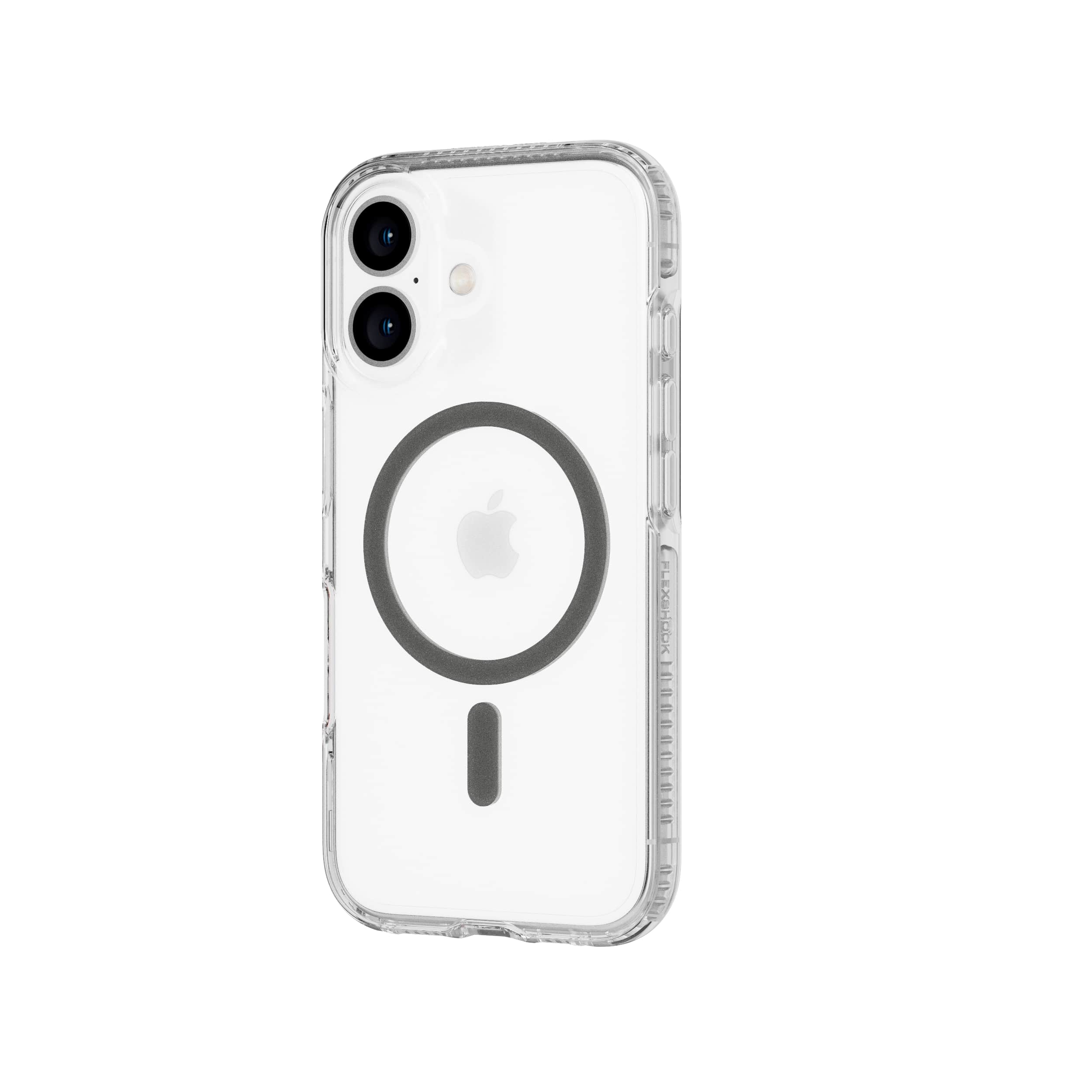 Tech21 FlexQuartz iPhone 16 Hülle Space Grey MagSafe stoßfest