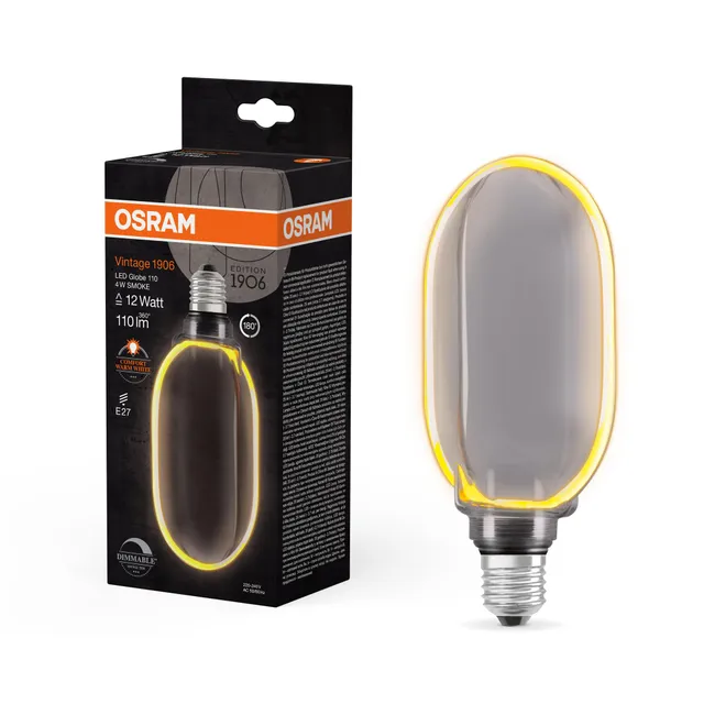ams OSRAM Vintage 1906 Globe 100 LED Smoke E27