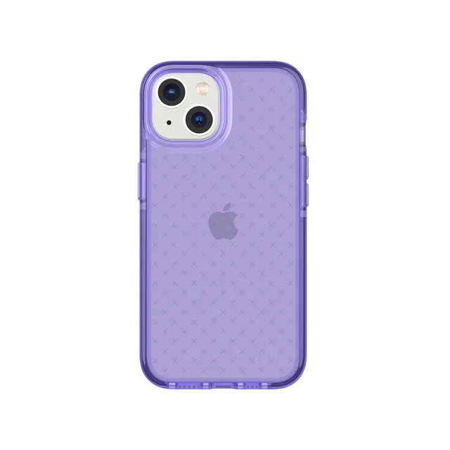 Tech21 EvoCheck iPhone 13/14/15/16e Hülle Lila transparent