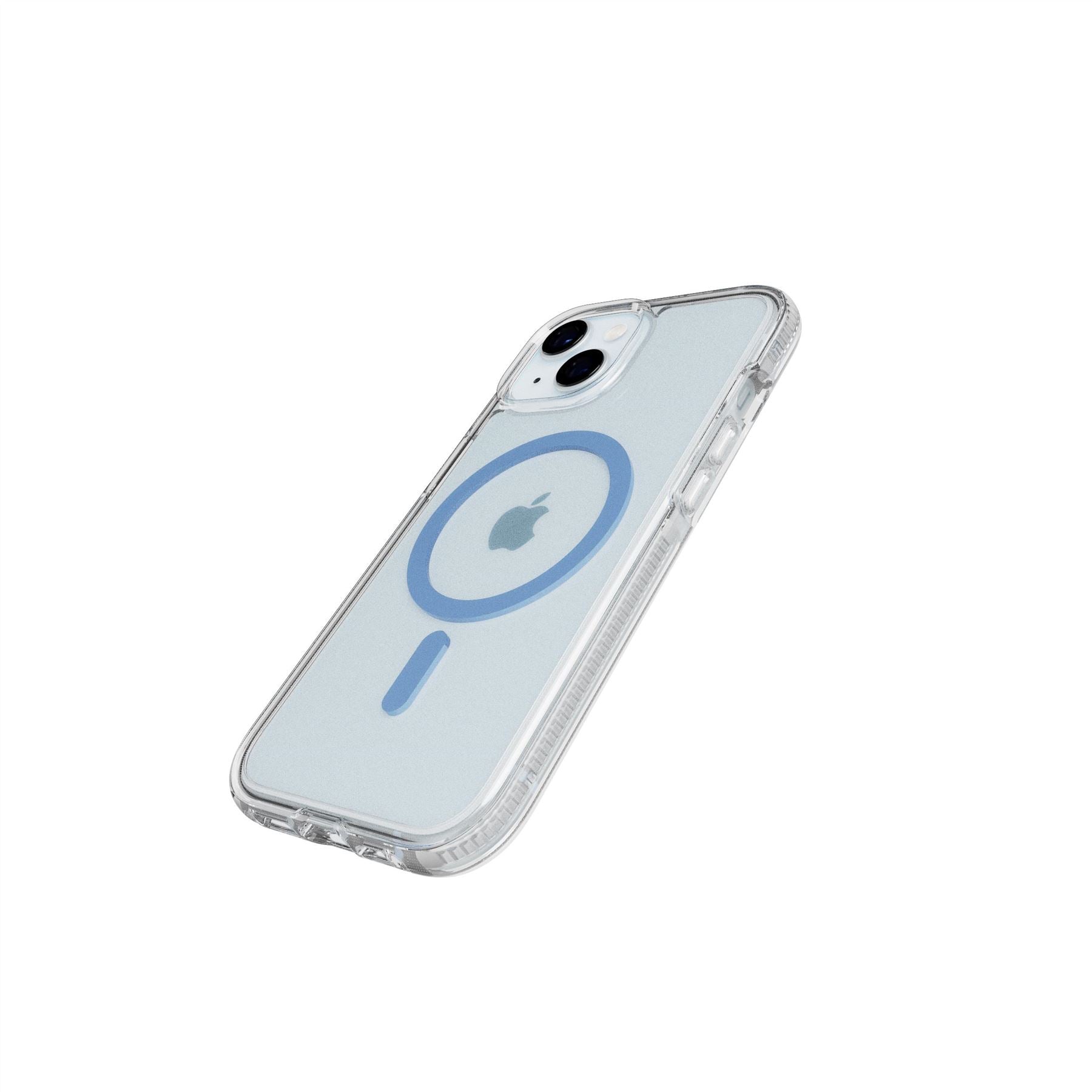 Tech21 FlexQuartz iPhone 15/14/13 Hülle Clear Blue MagSafe