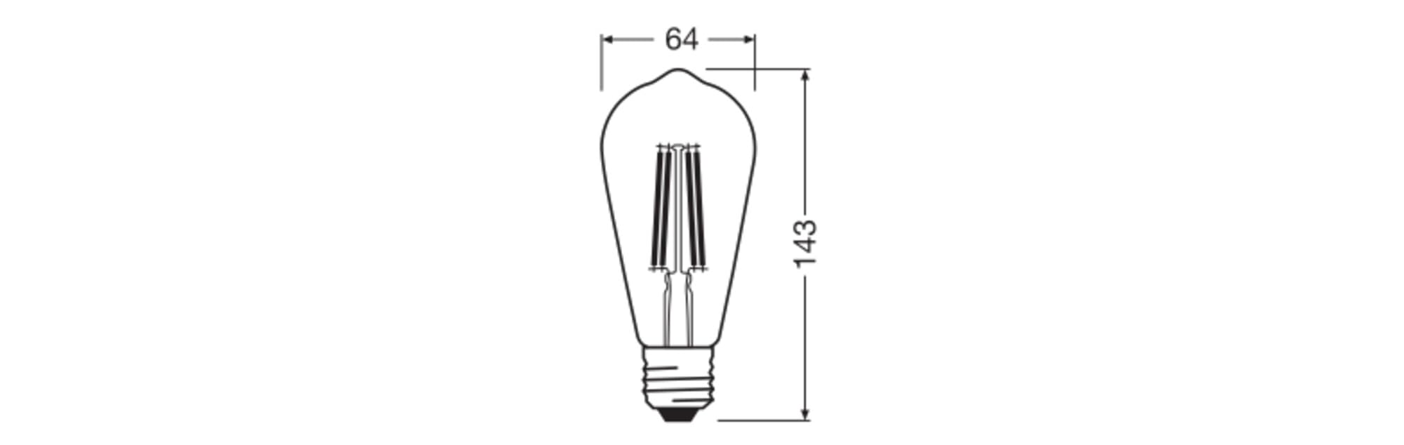 ams OSRAM SMART+ Edison A60 LED-Lampe klar E27 neutralweiß