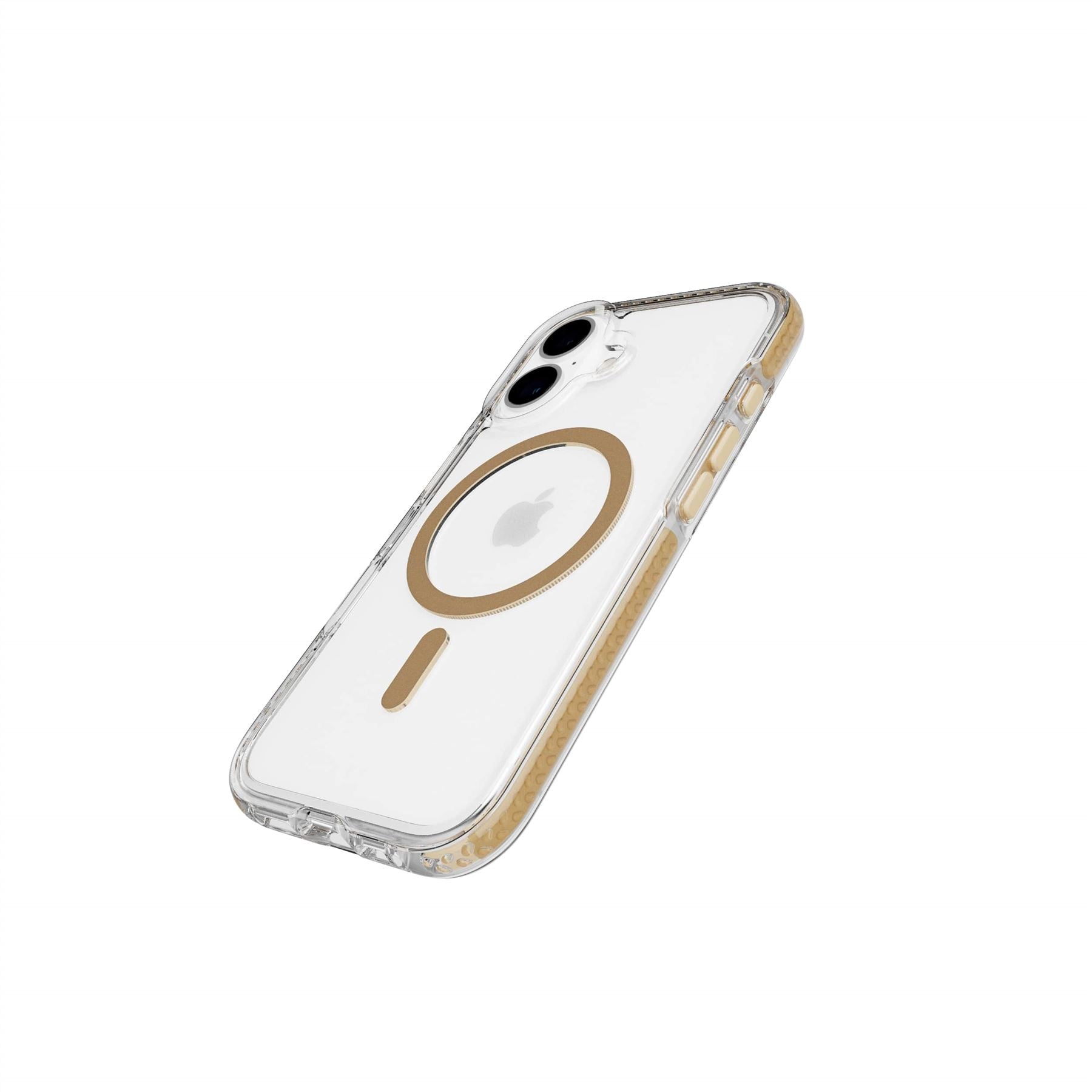 Tech21 EvoCrystal iPhone 16 Hülle MagSafe Gold Transparent