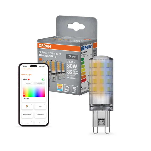 ams OSRAM SMART+ WiFi G9 Lampe tunable white 5er-Pack