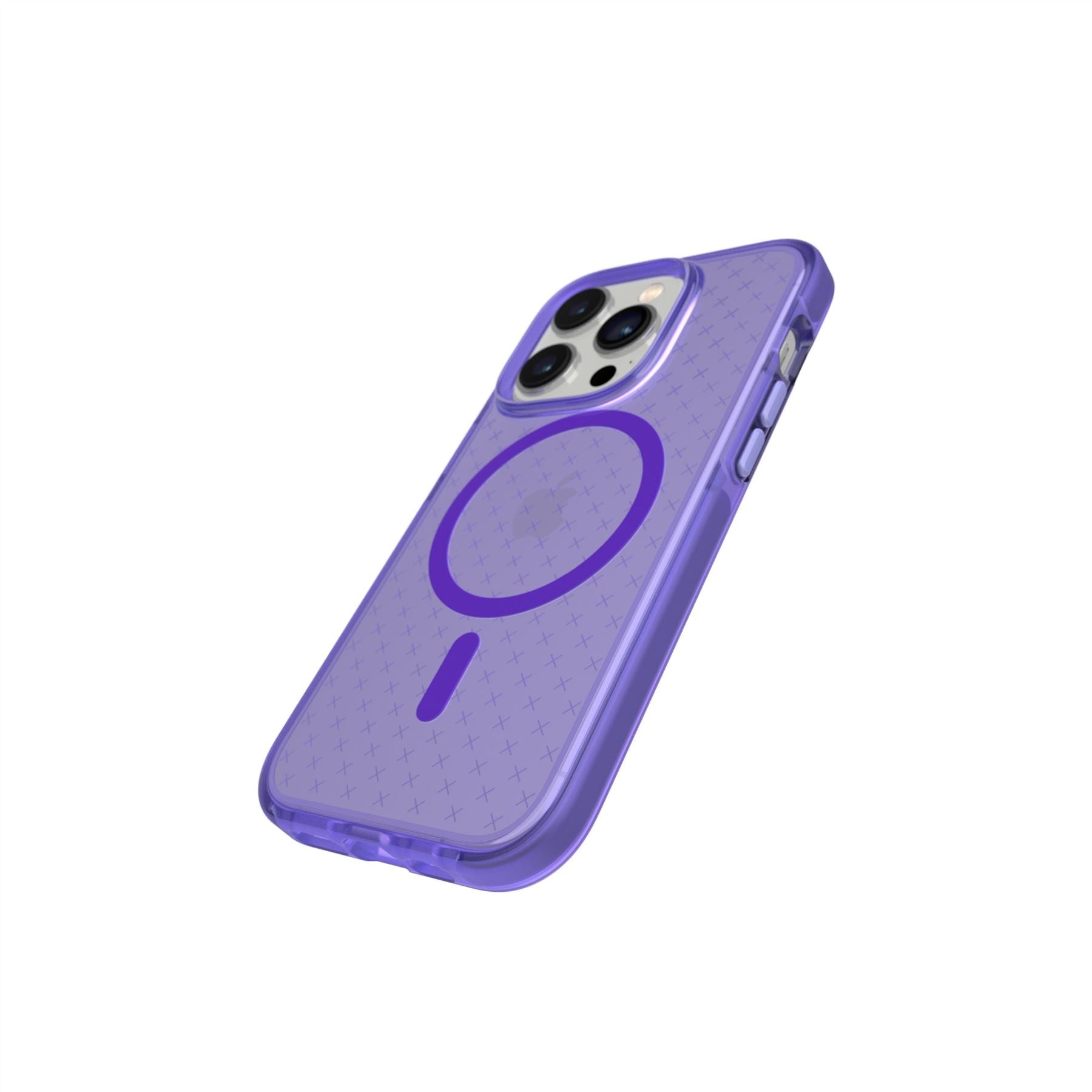 Tech21 EvoCheck iPhone 14 Pro Hülle MagSafe Wondrous Purple