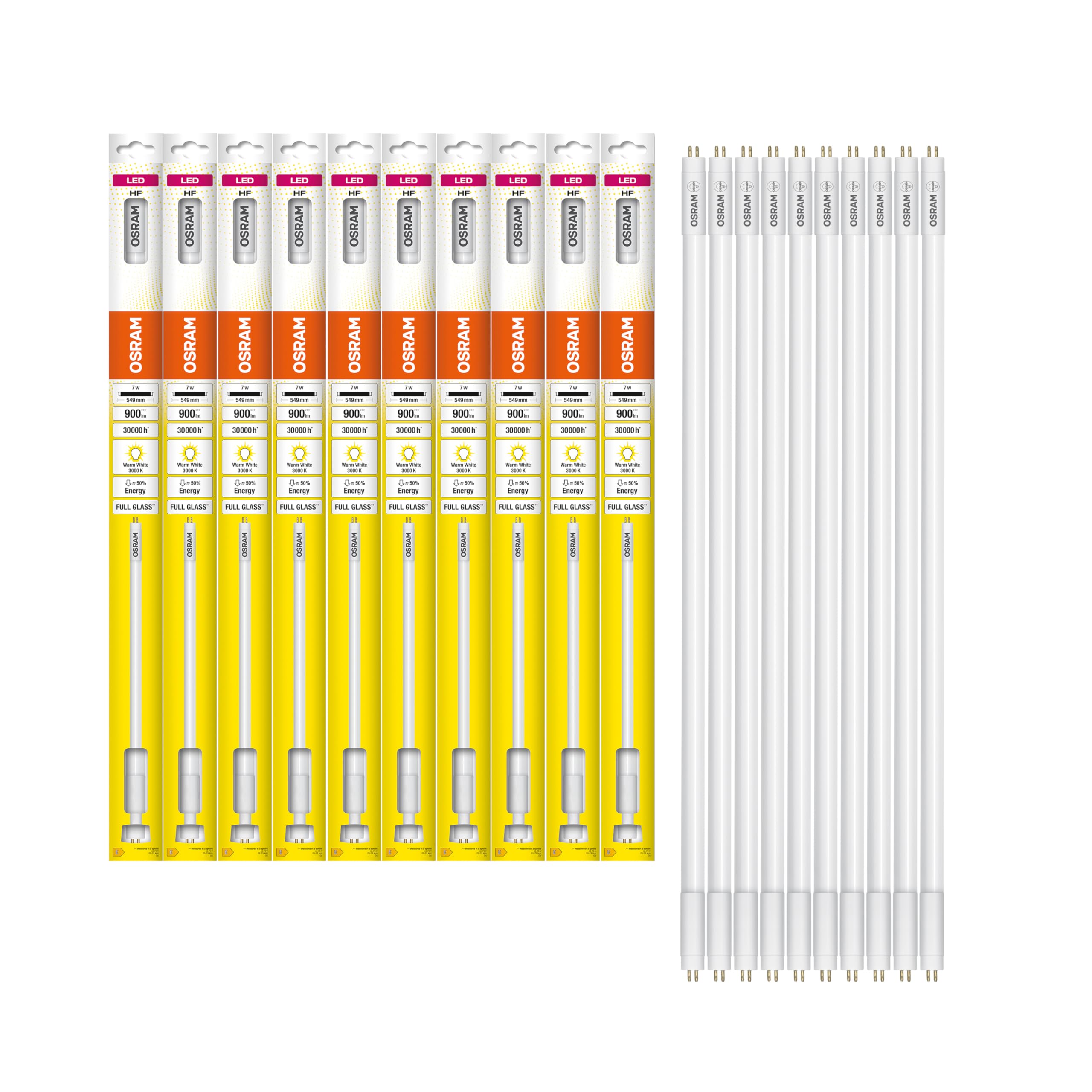 ams OSRAM SMART+ T5 HE14 LED-Röhre 549mm Warmweiß 10er-Pack 7W