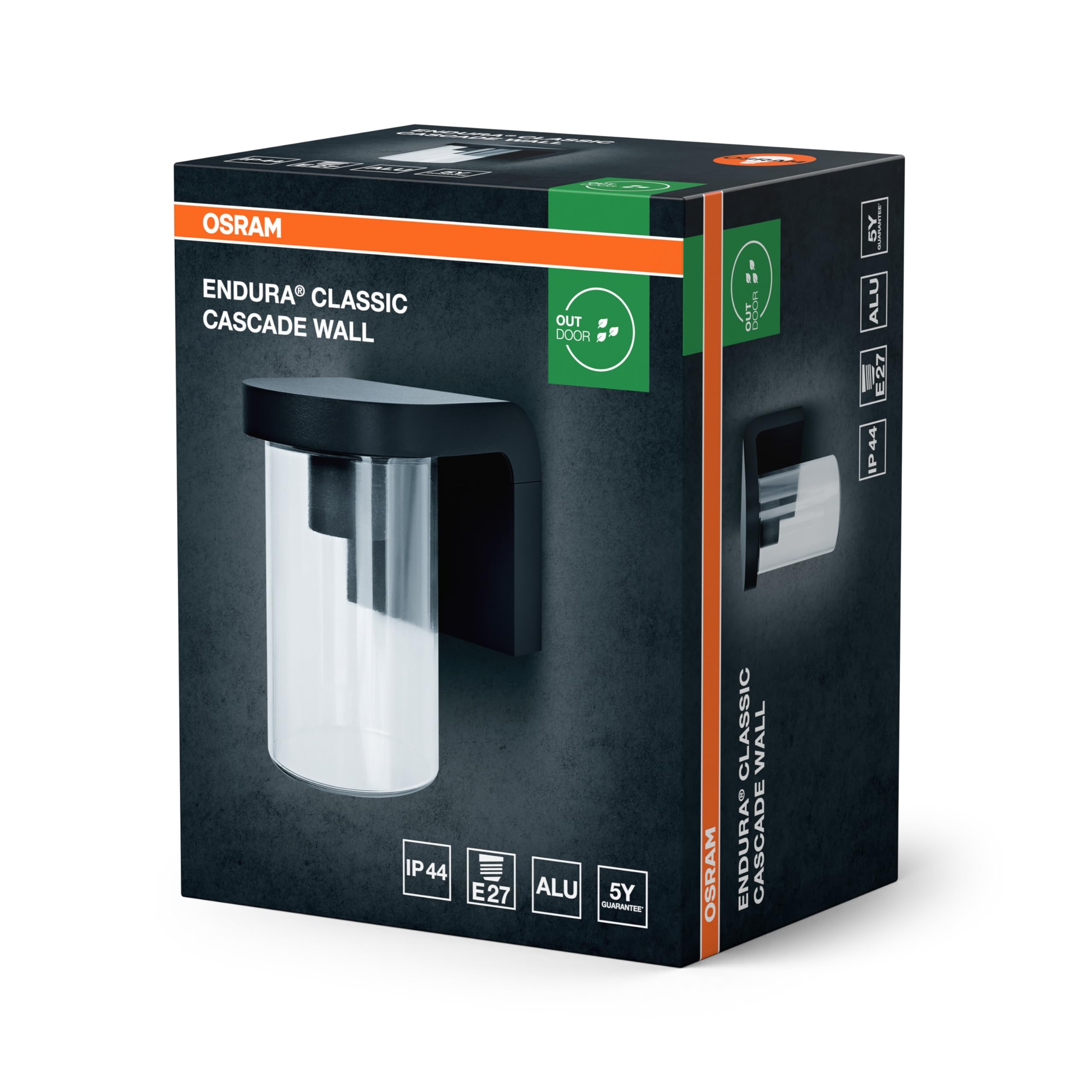 ams OSRAM ENDURA Classic Cascade Wandleuchte E27 Klarglas