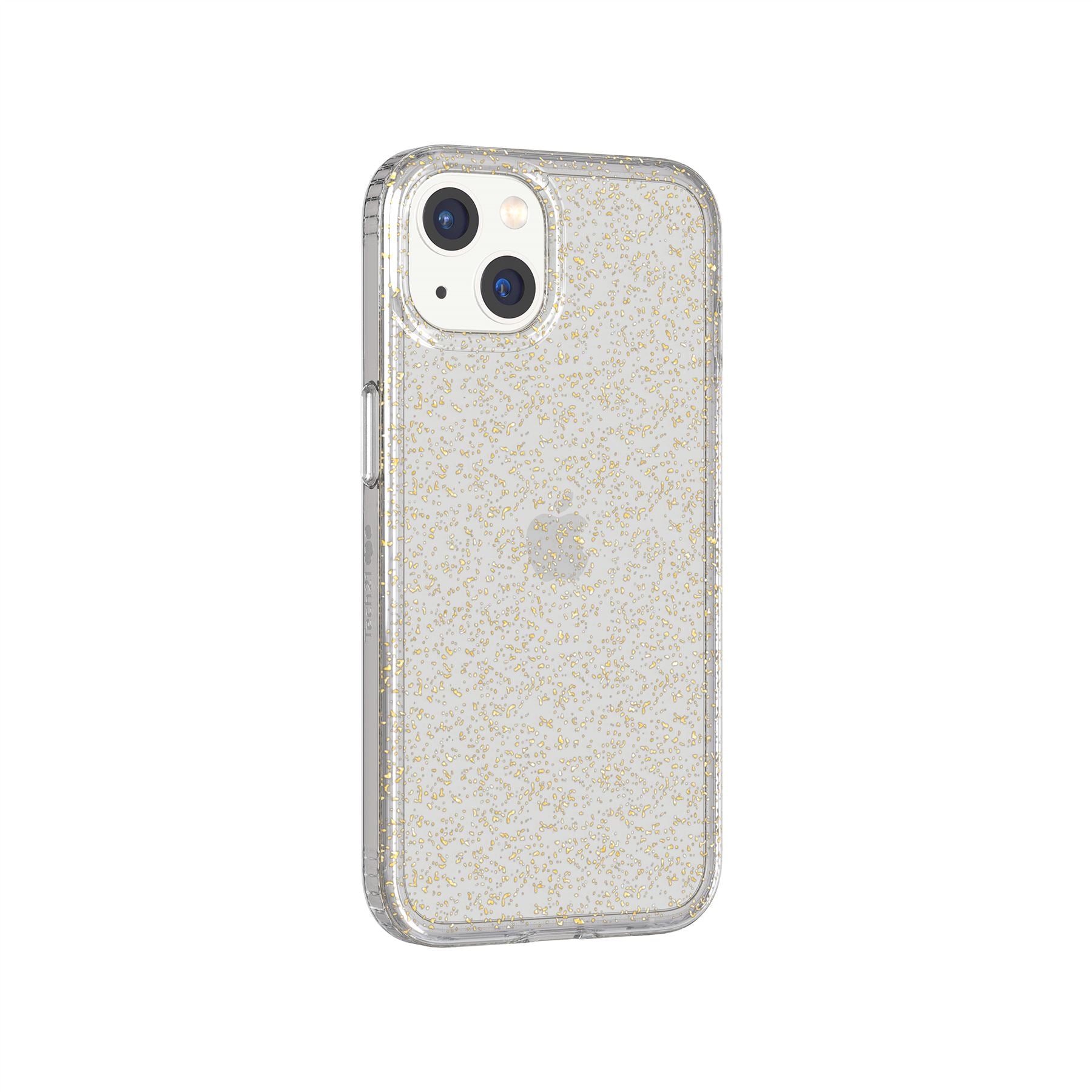 Tech21 EvoSparkle iPhone 13 Hülle Gold Glitzer Stoßfest