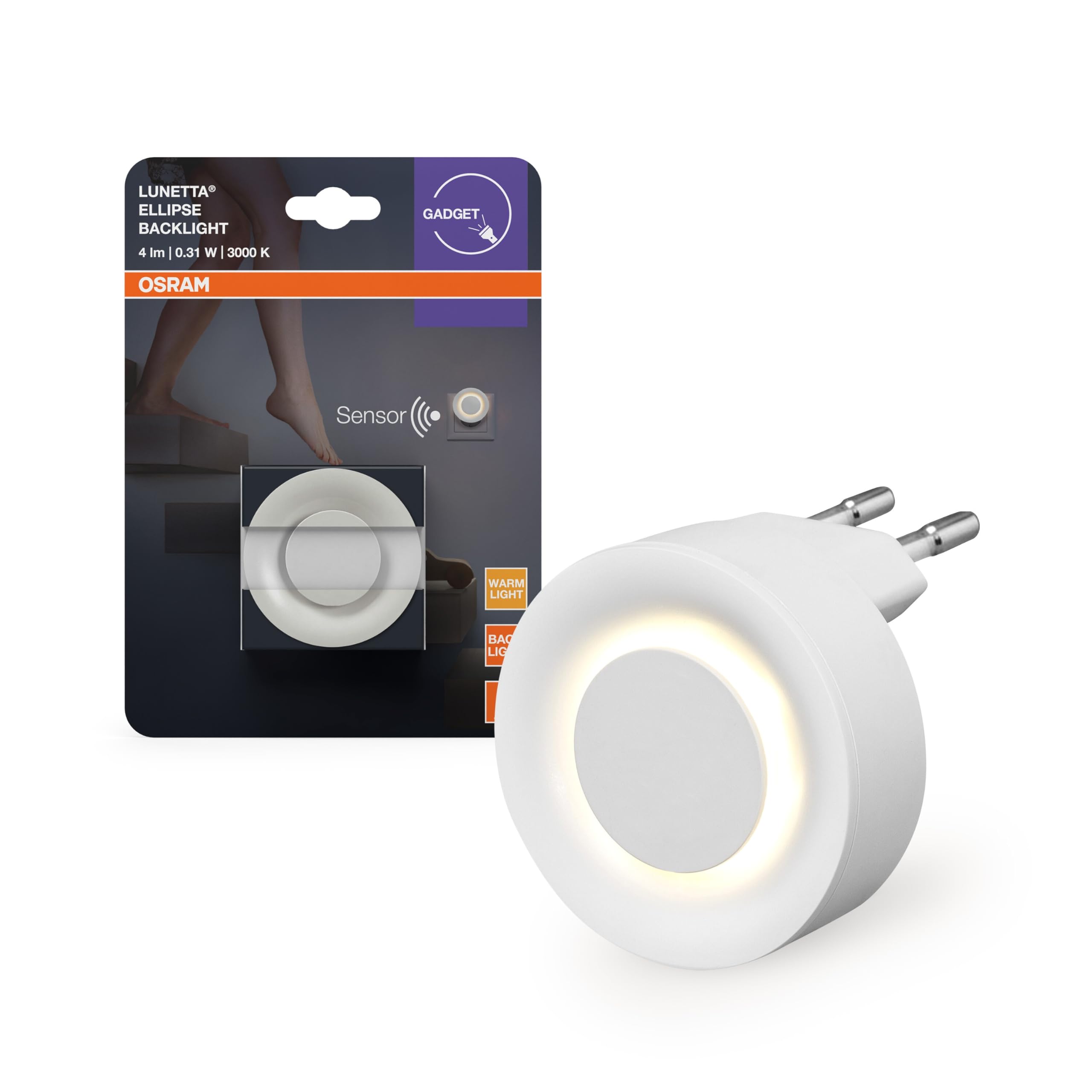OSRAM SMART+ Lunetta Backlight Ellipse Nachtlicht Weiß Warmweiß