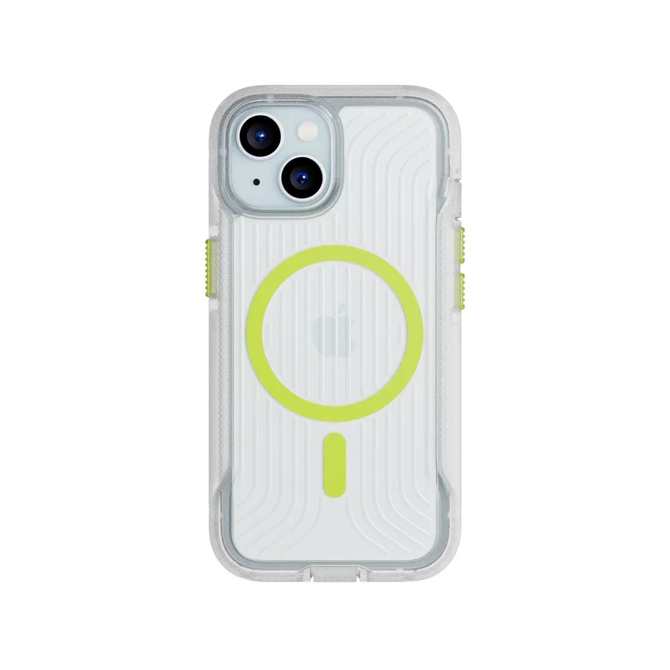 Tech21 FlexPro iPhone 13/14/15 Handyhülle Clear Neon