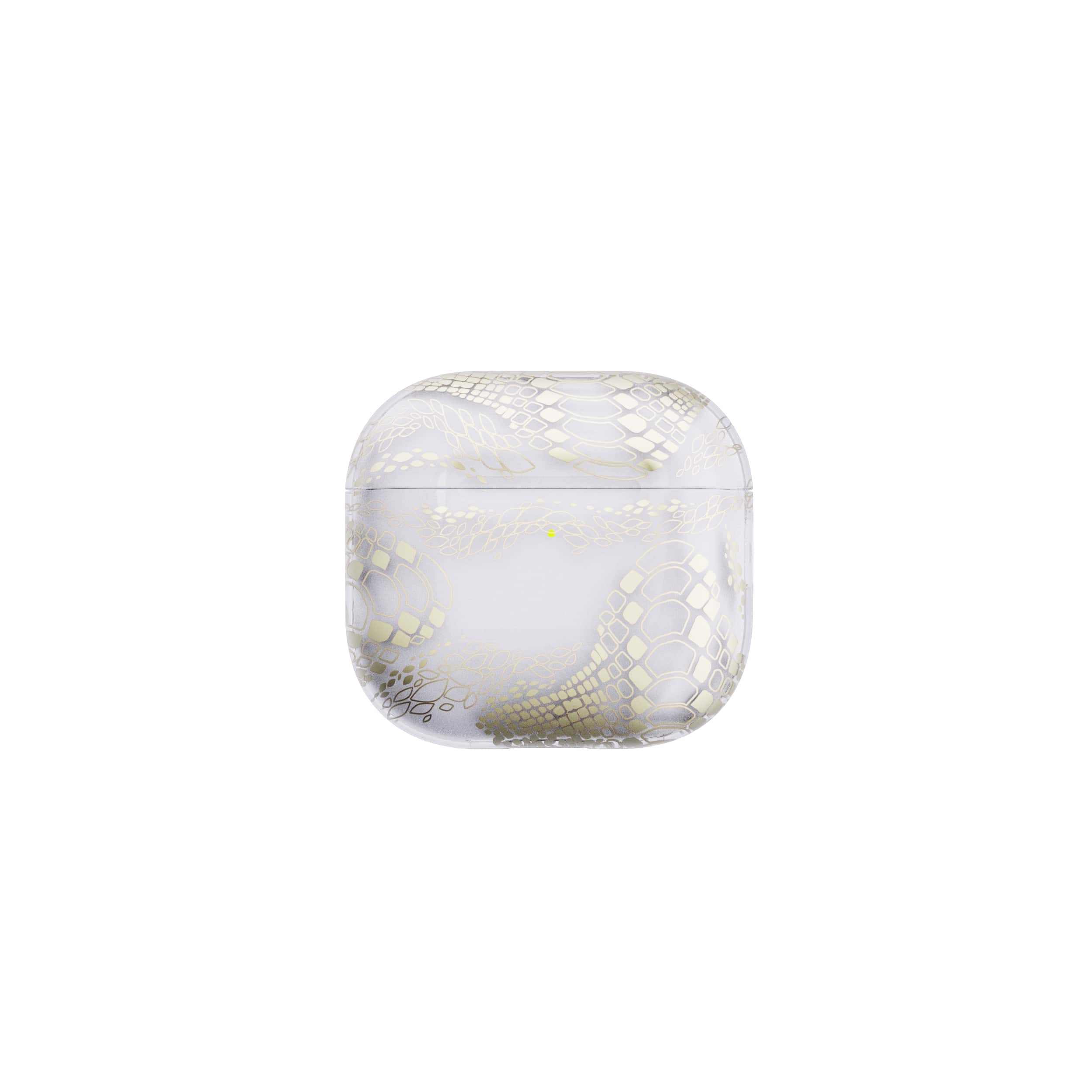 Tech21 EvoArt AirPods 4 Hülle Lunar Gold Schlaufe Bio