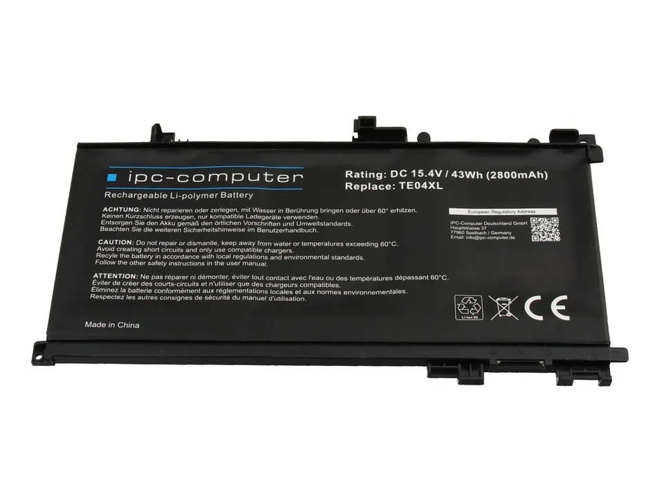 IPC-Computer Akkus TE04063XL_PL Laptop-Akku 43Wh
