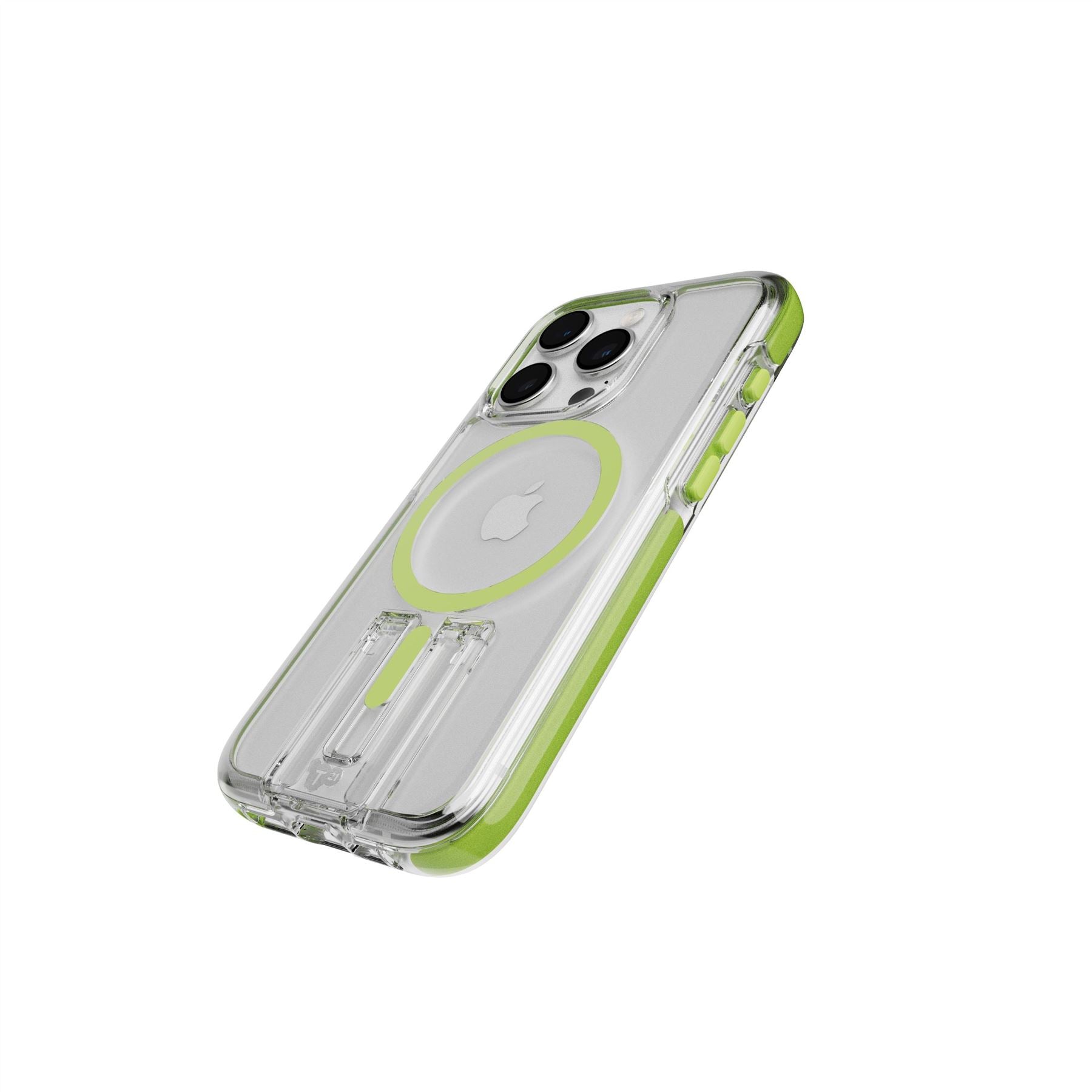 Tech21 EvoCrystal Kick iPhone 15 Pro Hülle limette MagSafe