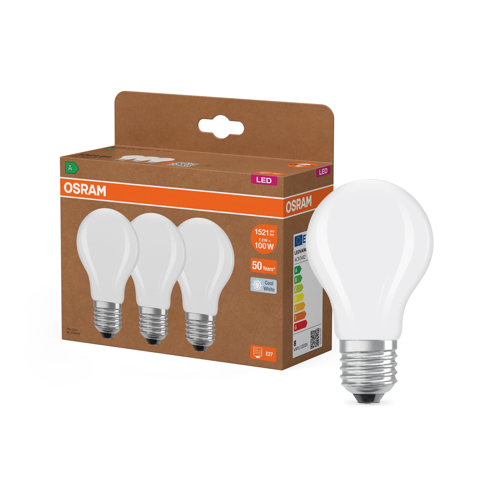 ams OSRAM SMART+ Classic A 100 E27 LED 3er-Pack matt