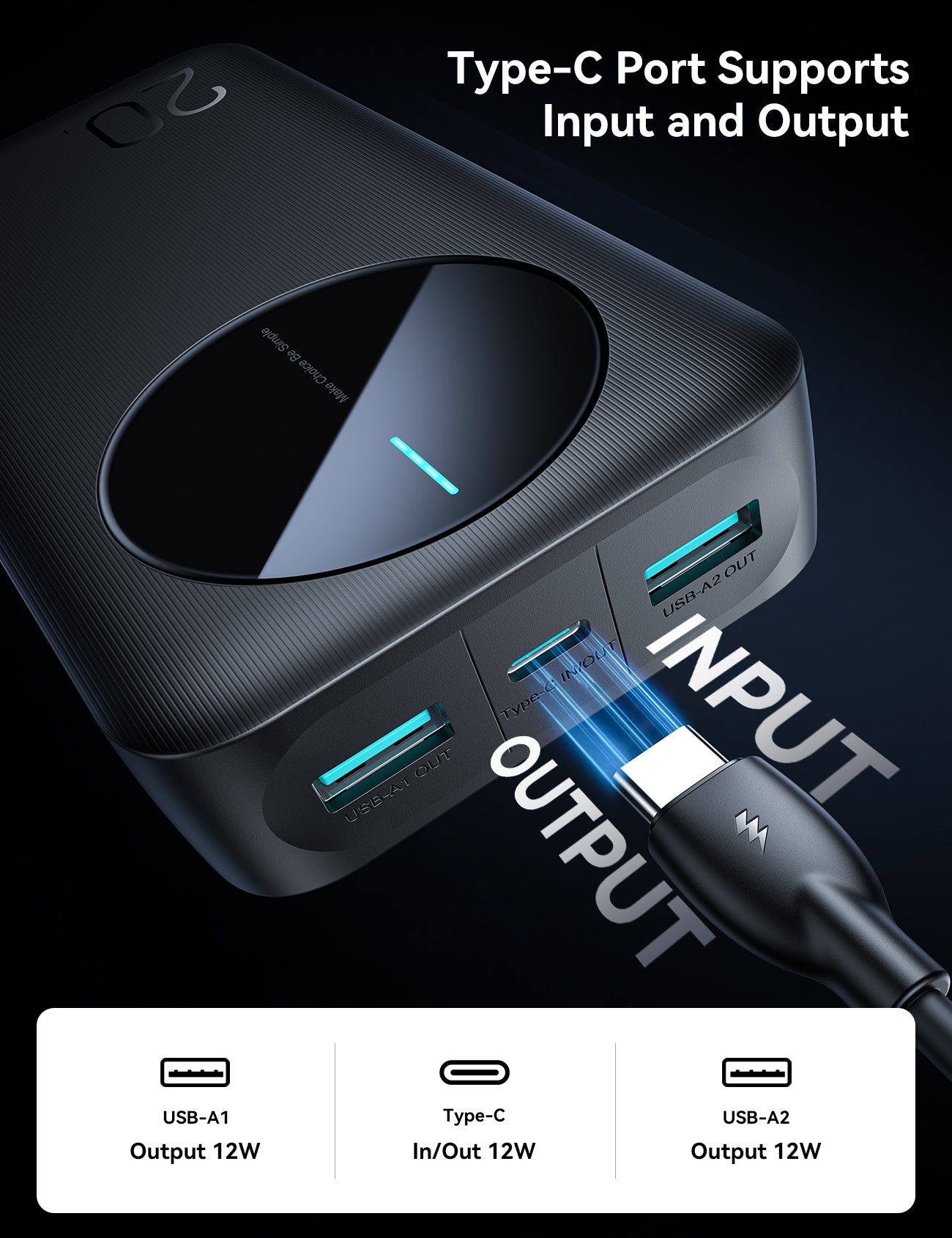 JOYROOM JR-PBF14 Powerbank 20000mAh Titanium