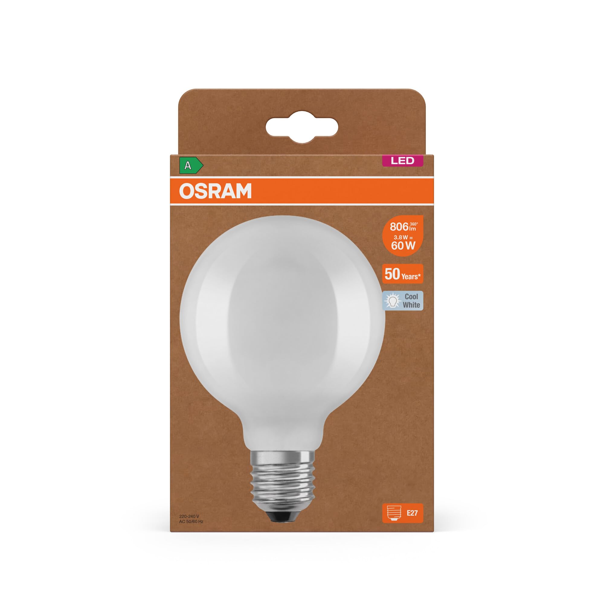 ams OSRAM SMART+ Globe 95 LED Lampe E27 kaltweiß 60W Ersatz