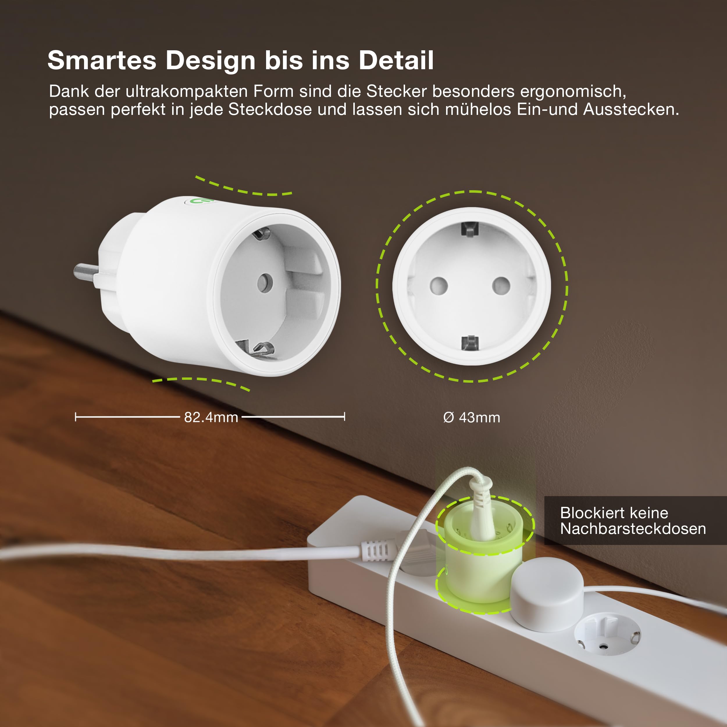 ams OSRAM SMART+ Alexa Steckdose Matter WiFi 2300W 1er-Pack