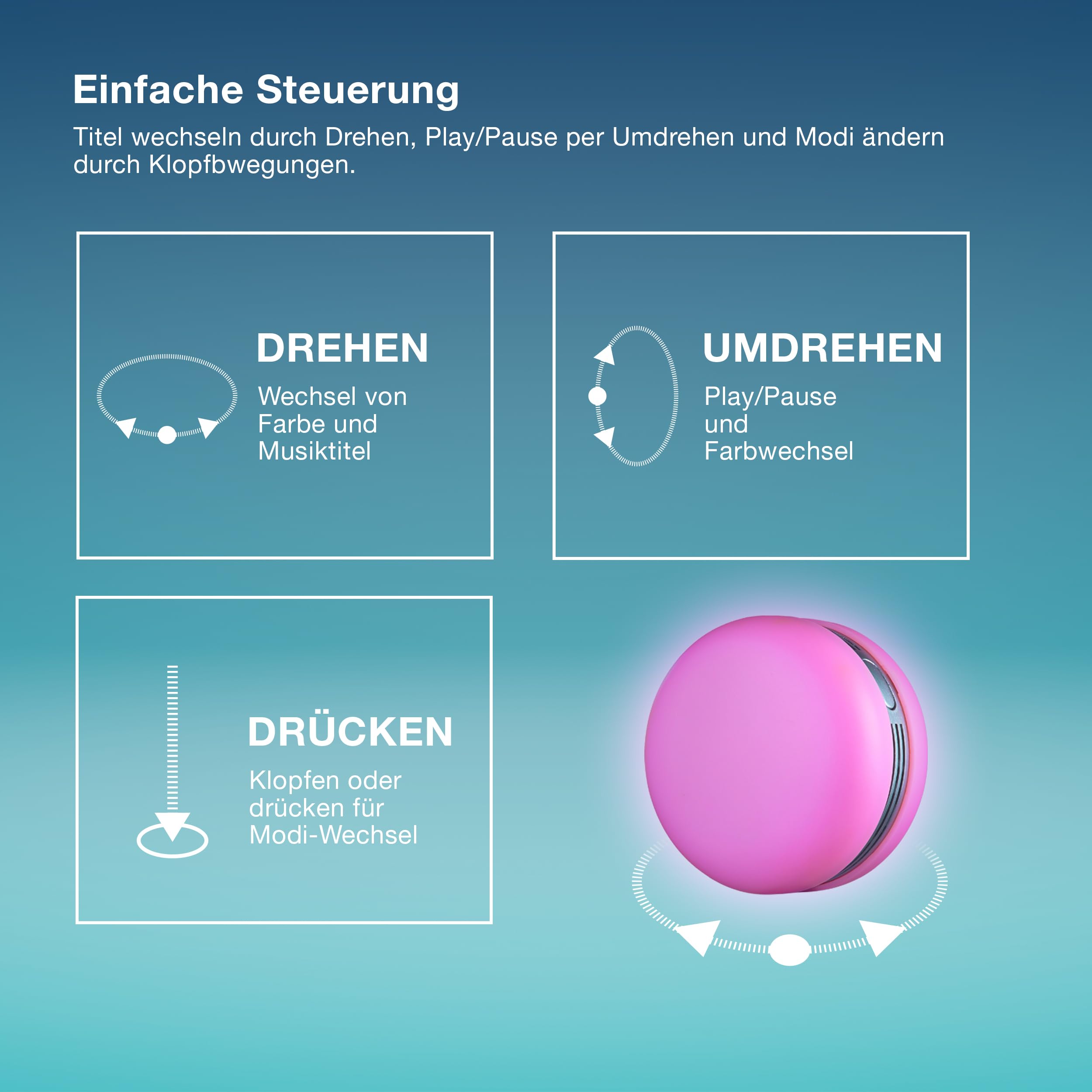 ams OSRAM SMART+ Macaron Bluetooth-Lautsprecher blau