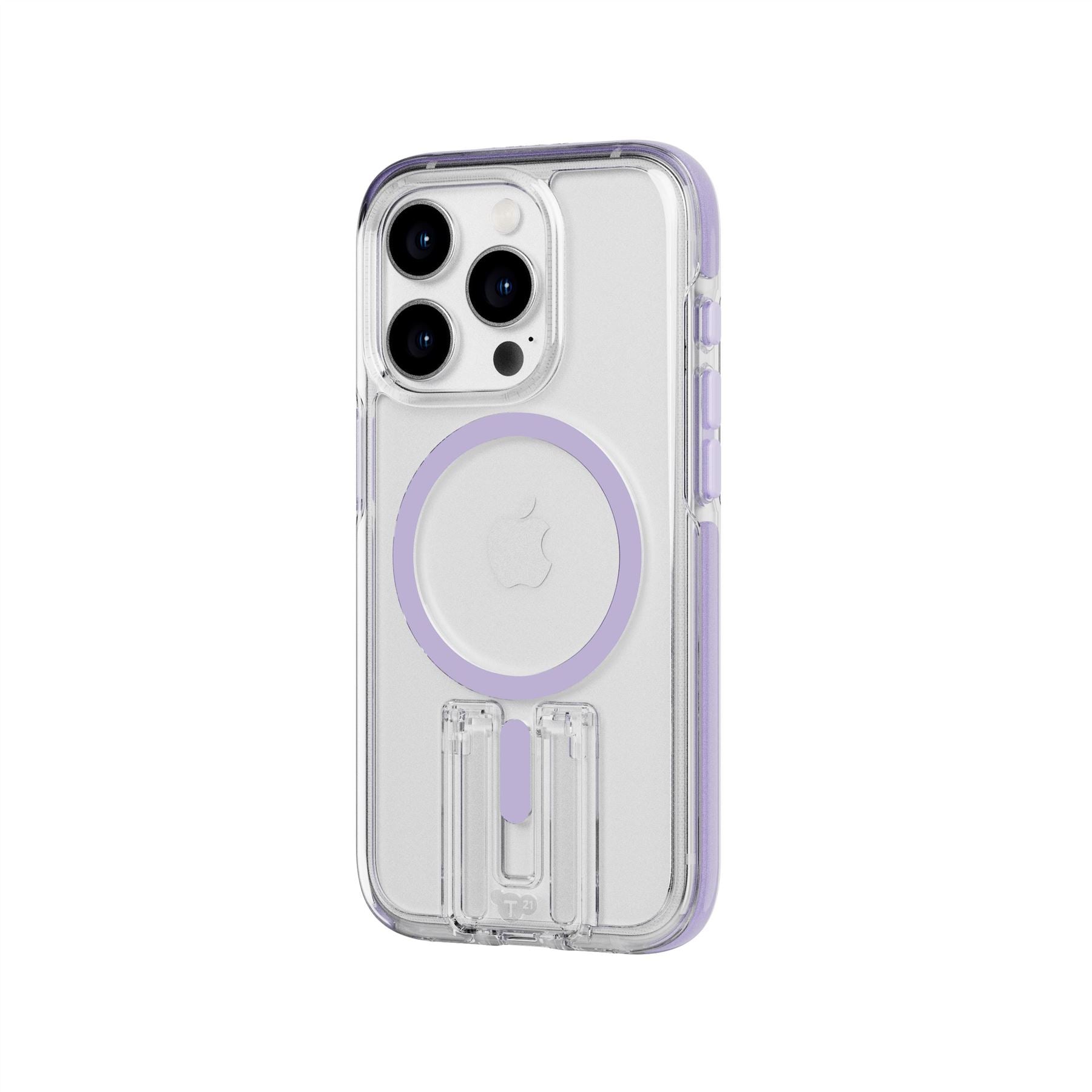 Tech21 EvoCrystal Kick iPhone 15 Pro Hülle MagSafe Lila