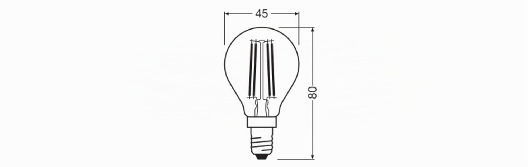 ams OSRAM Superstar Classic P40 Filament-Lampe E14 warmweiß