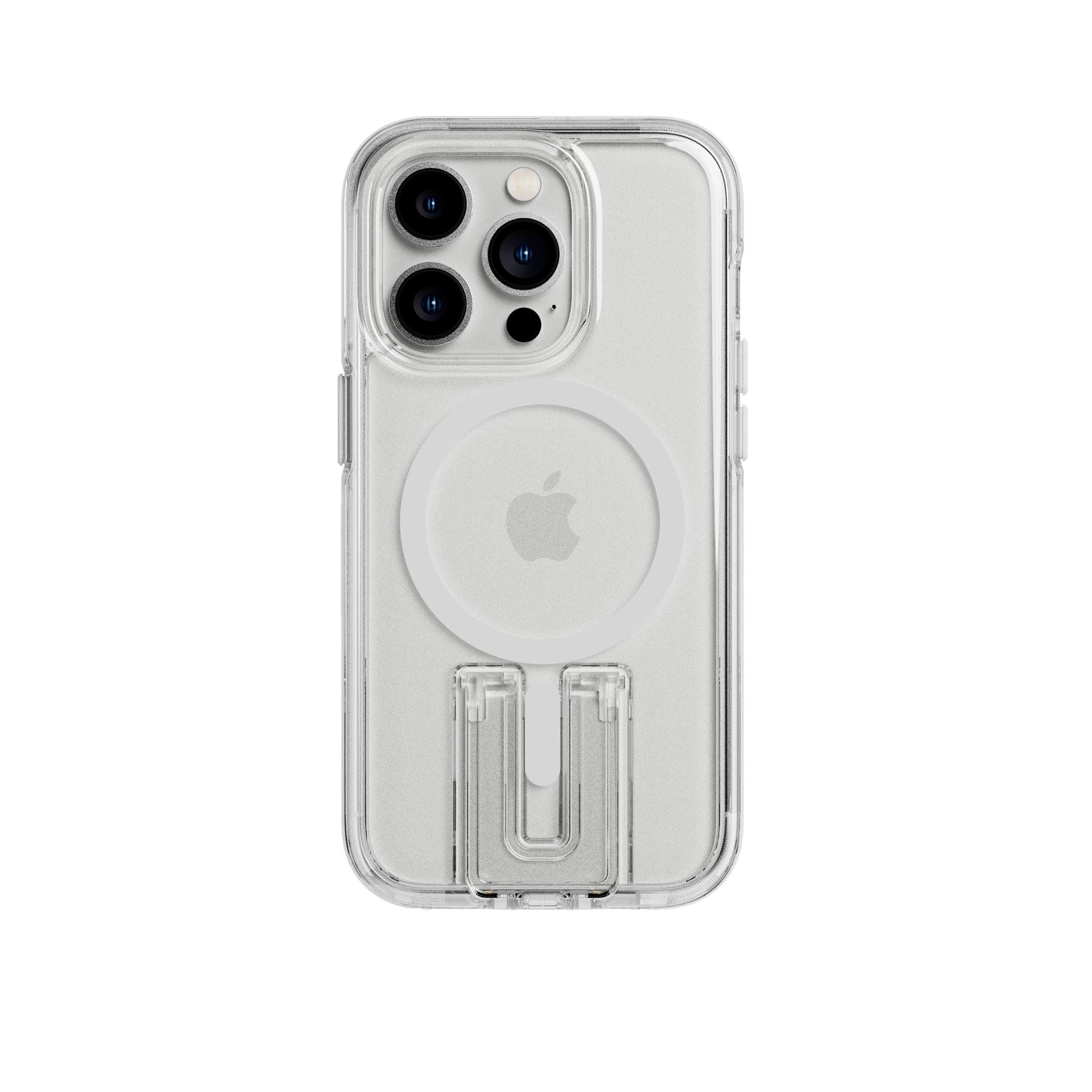 Tech21 EvoCrystal Kick iPhone 14 Pro Hülle MagSafe Weiß Ständer