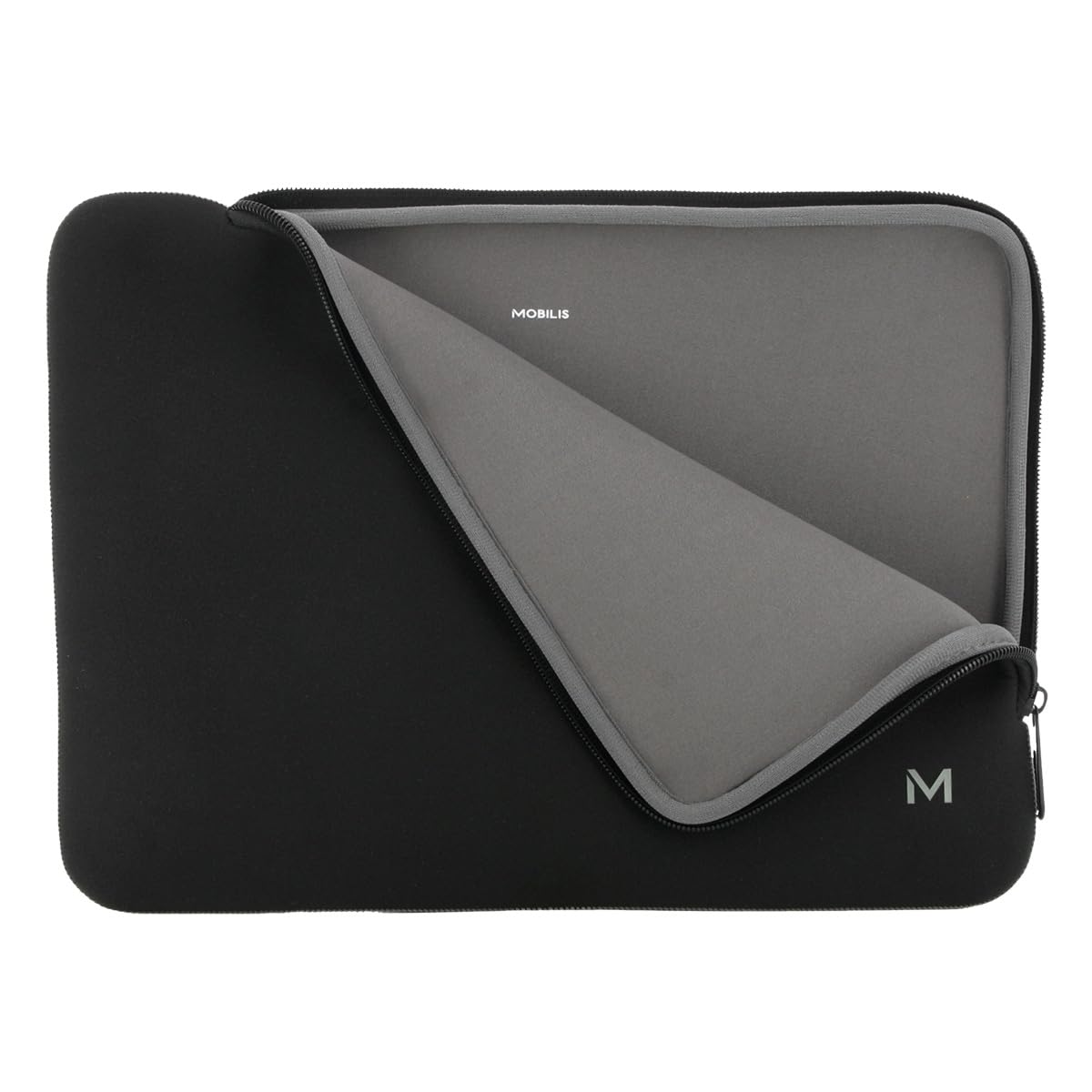 Mobilis Skin Neopren Notebookhülle 15,6 Zoll Schwarz Grau