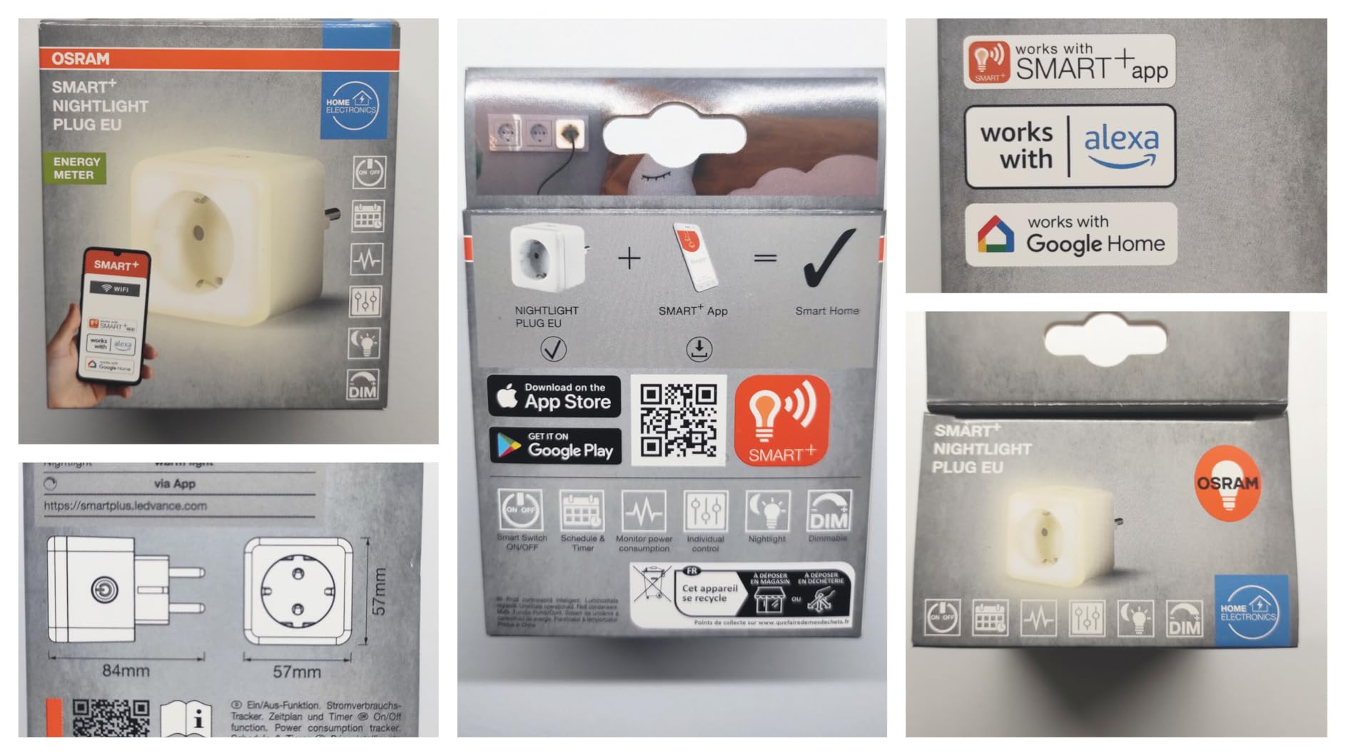OSRAM SMART+ WiFi Steckdose Nachtlicht weiß 16A