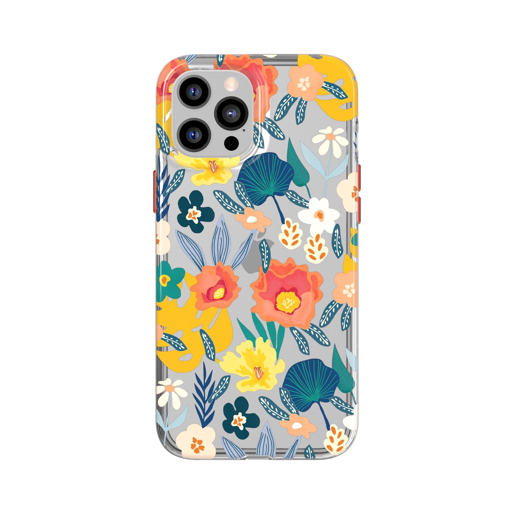 Tech21 EvoArt iPhone 12 Pro Max Hülle Tangerine Orange Blumen