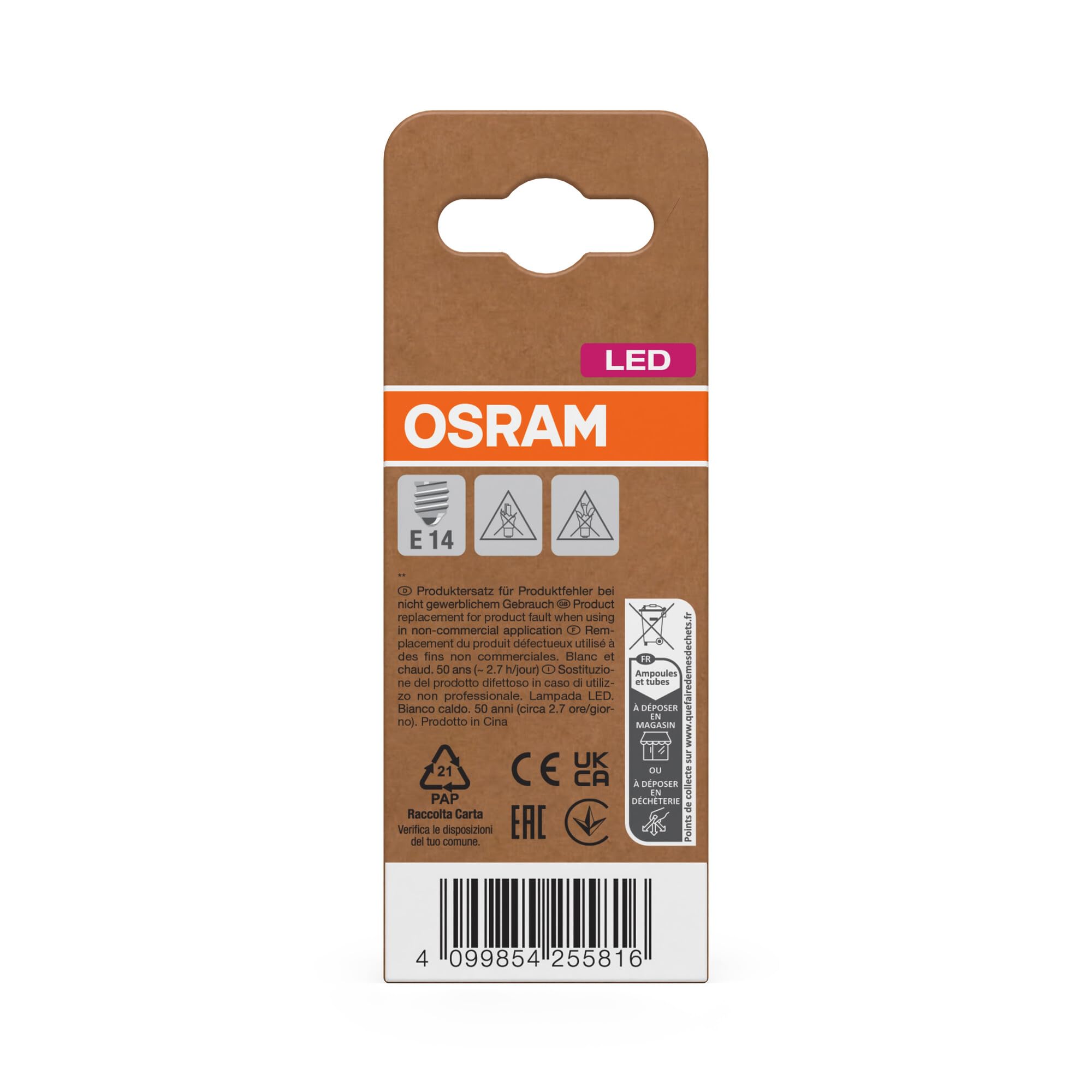 ams OSRAM SMART+ Classic P 60 LED-Lampe E14 warmweiß matt