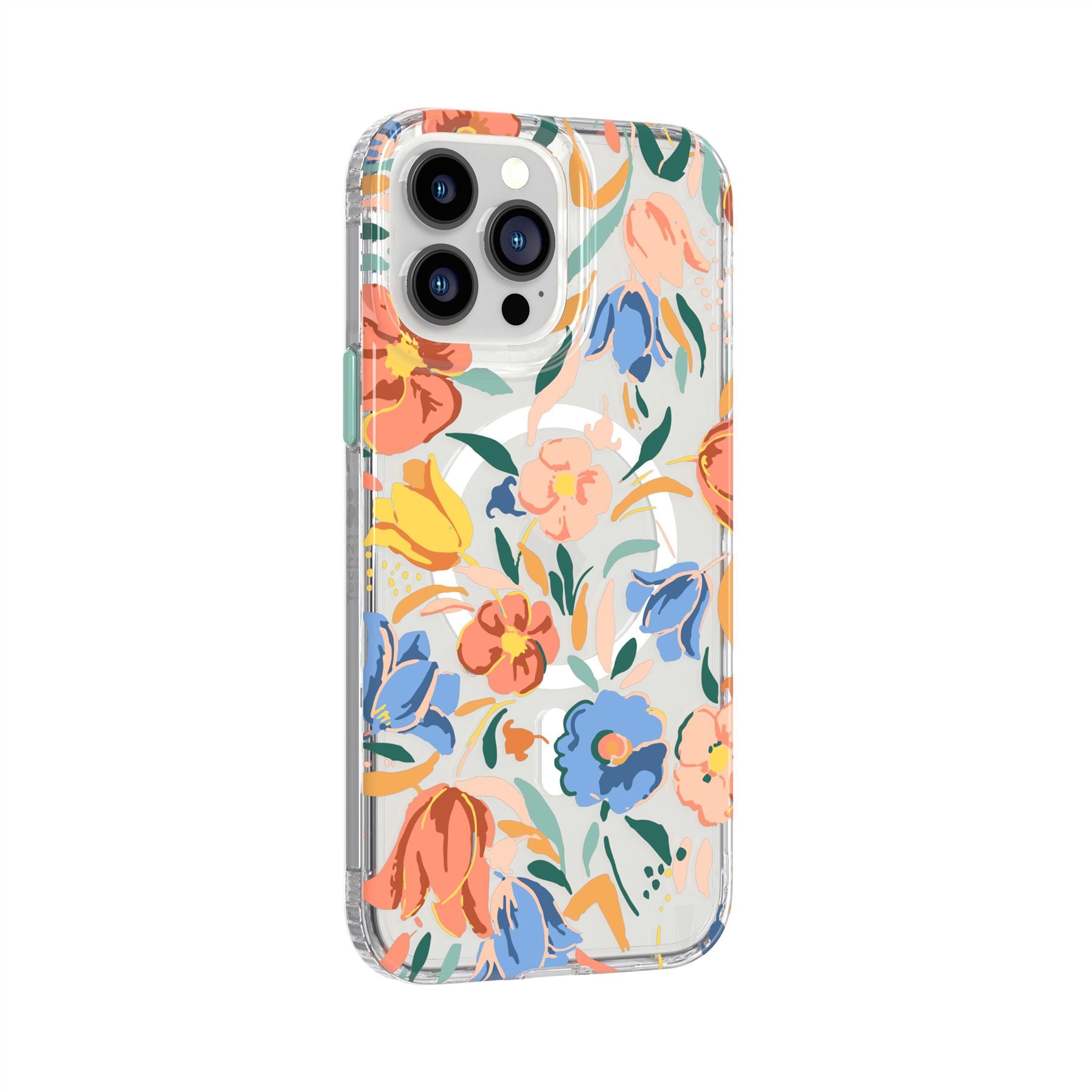 Tech21 EvoArt iPhone 13 Pro Max Handyhülle Peach Tulip