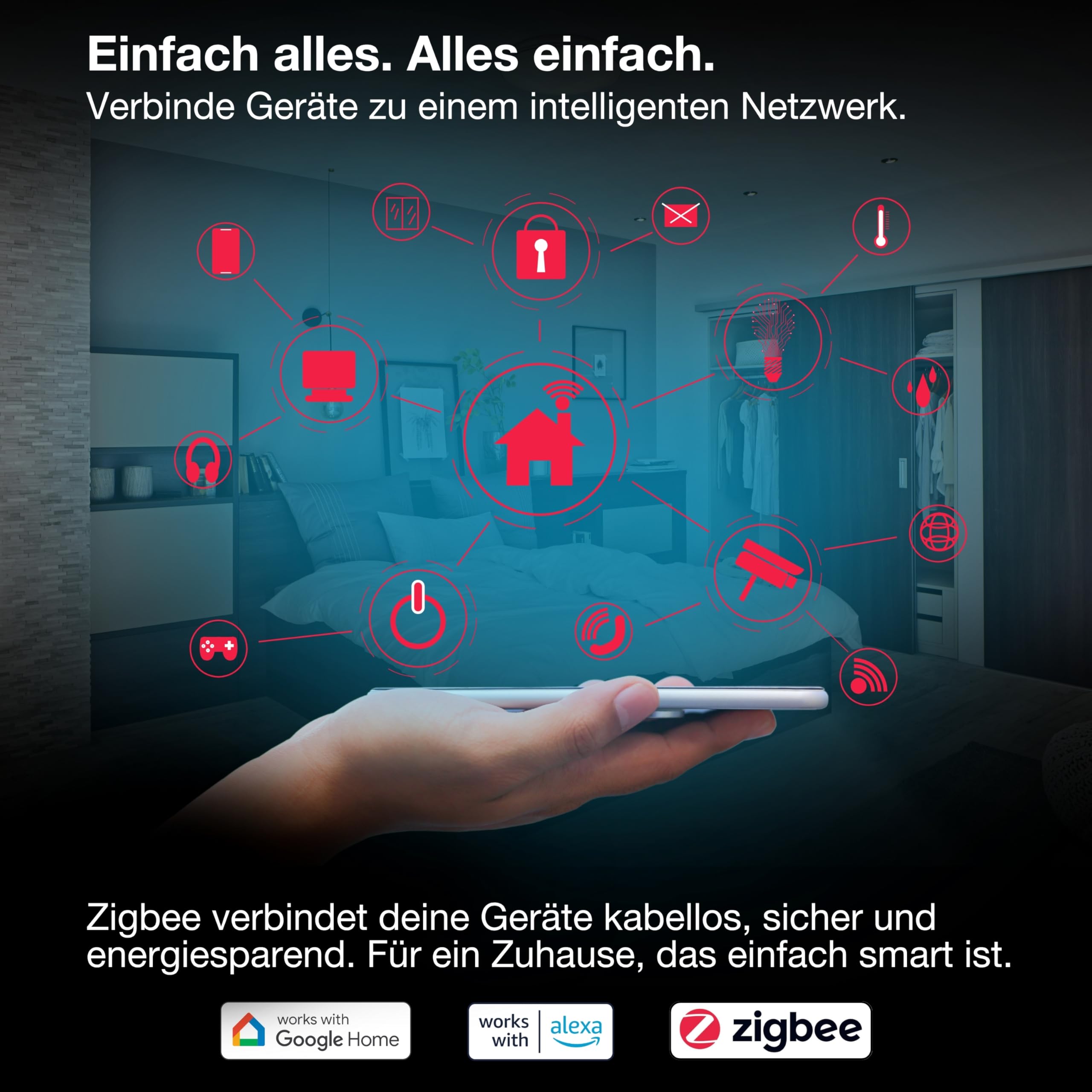 ams OSRAM SMART+ Zigbee Steckdose schwarz 1er-Pack innen