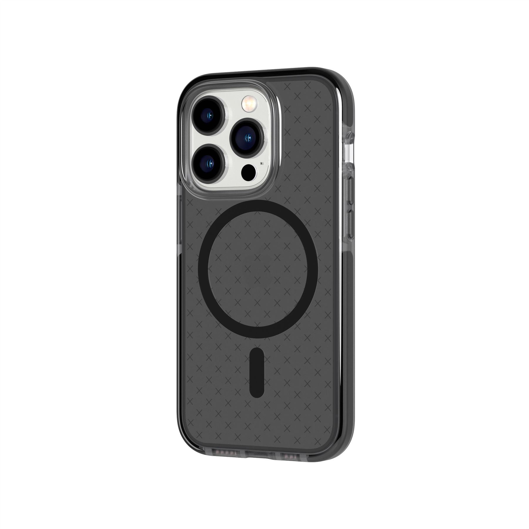 Tech21 EvoCheck iPhone 14 Pro Hülle Smokey Black MagSafe