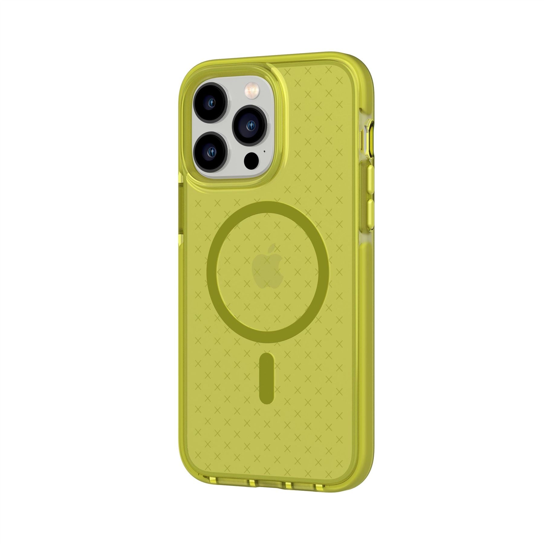Tech21 EvoCheck iPhone 14 Pro Max Handyhülle Acid Yellow MagSafe