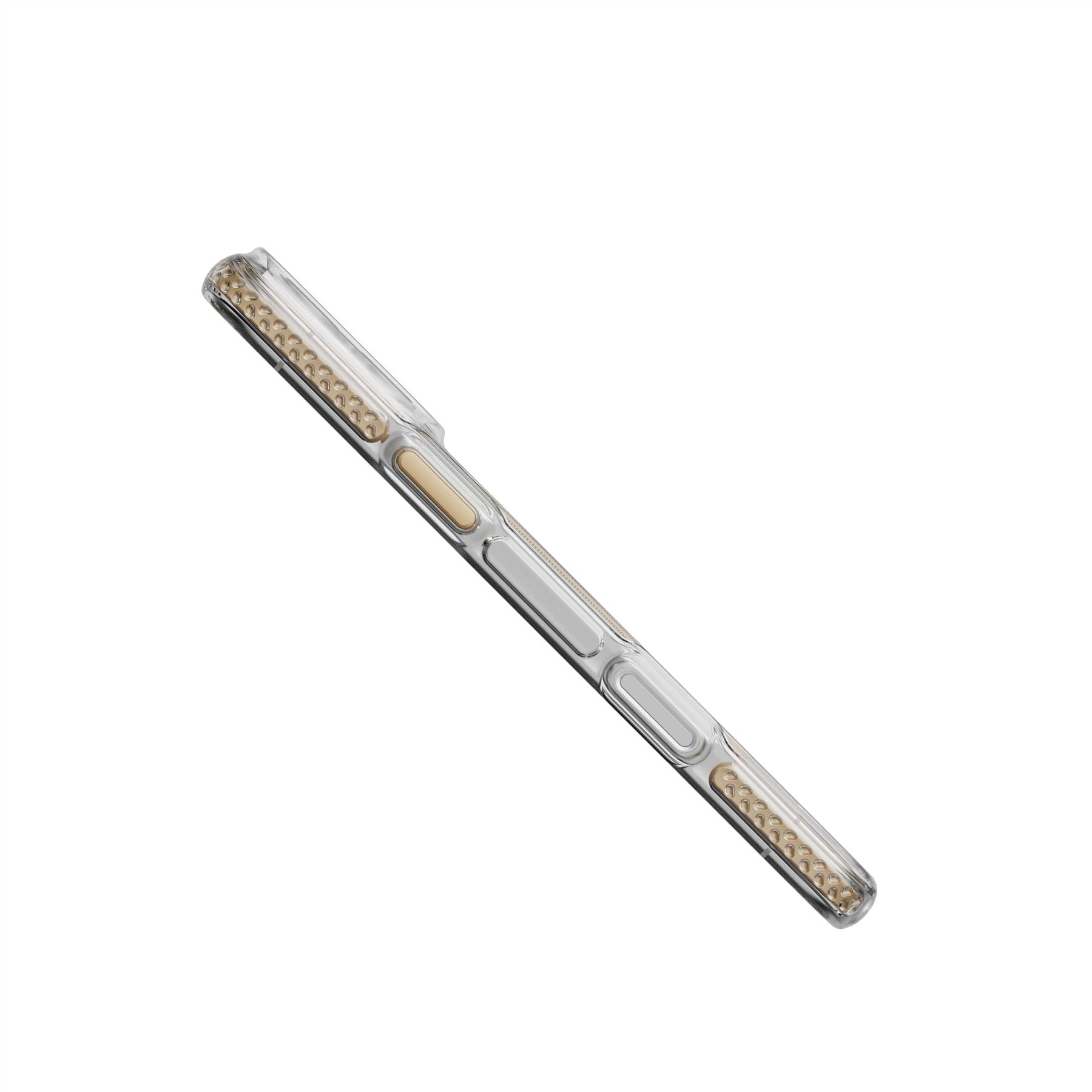 Tech21 EvoCrystal iPhone 16 Pro Max Handyhülle Gold klar MagSafe