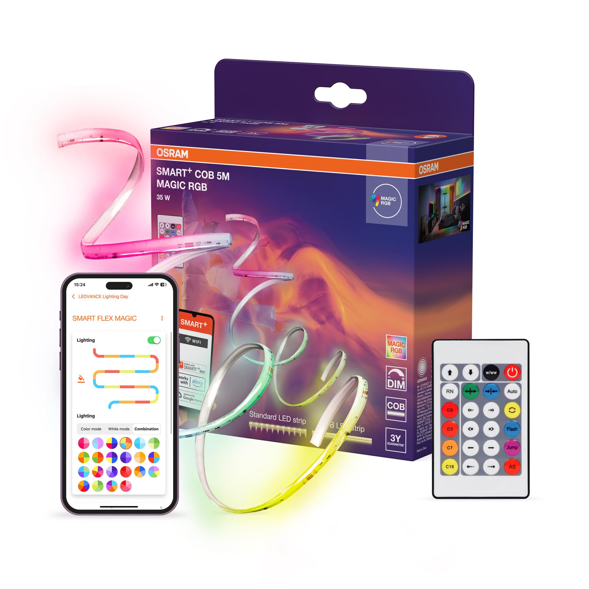 OSRAM SMART+ WIFI COB LED-Streifen 5M Magic RGB 35W