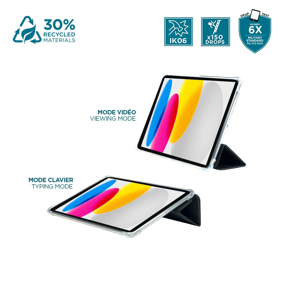 Mobilis ACTIV+ Edge Folio 10.9 Zoll schwarz transparent