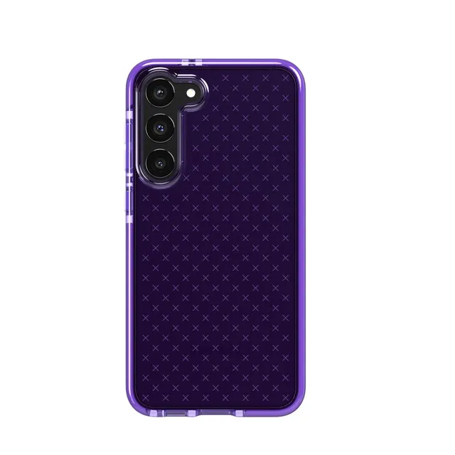 Tech21 EvoCheck Galaxy S23+ Hülle Digi Purple 16ft Schutz
