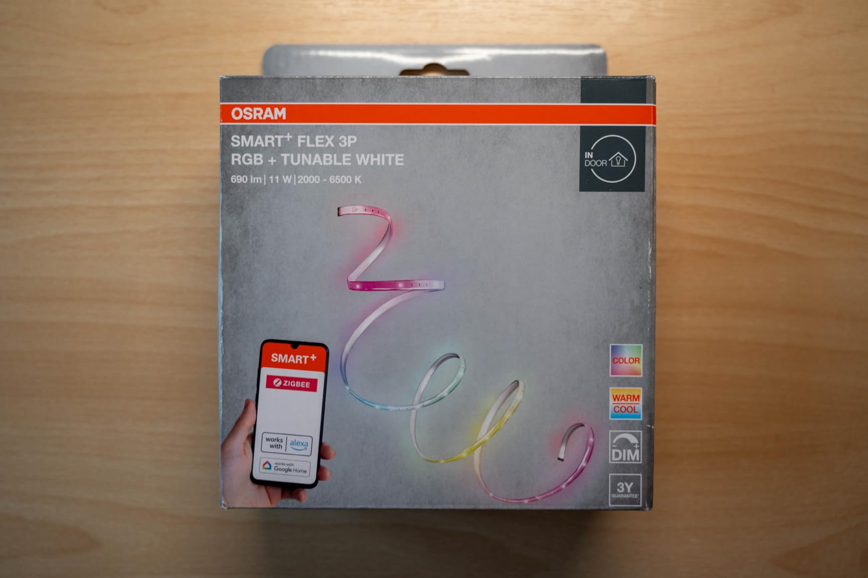 ams OSRAM Smart+ LED Streifen Basis RGBW 180cm Zigbee dimmbar 700lm