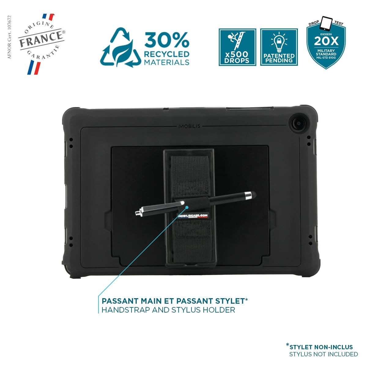 Mobilis Protech Galaxy Tab A9+ 11" Case Handschlaufe Ständer