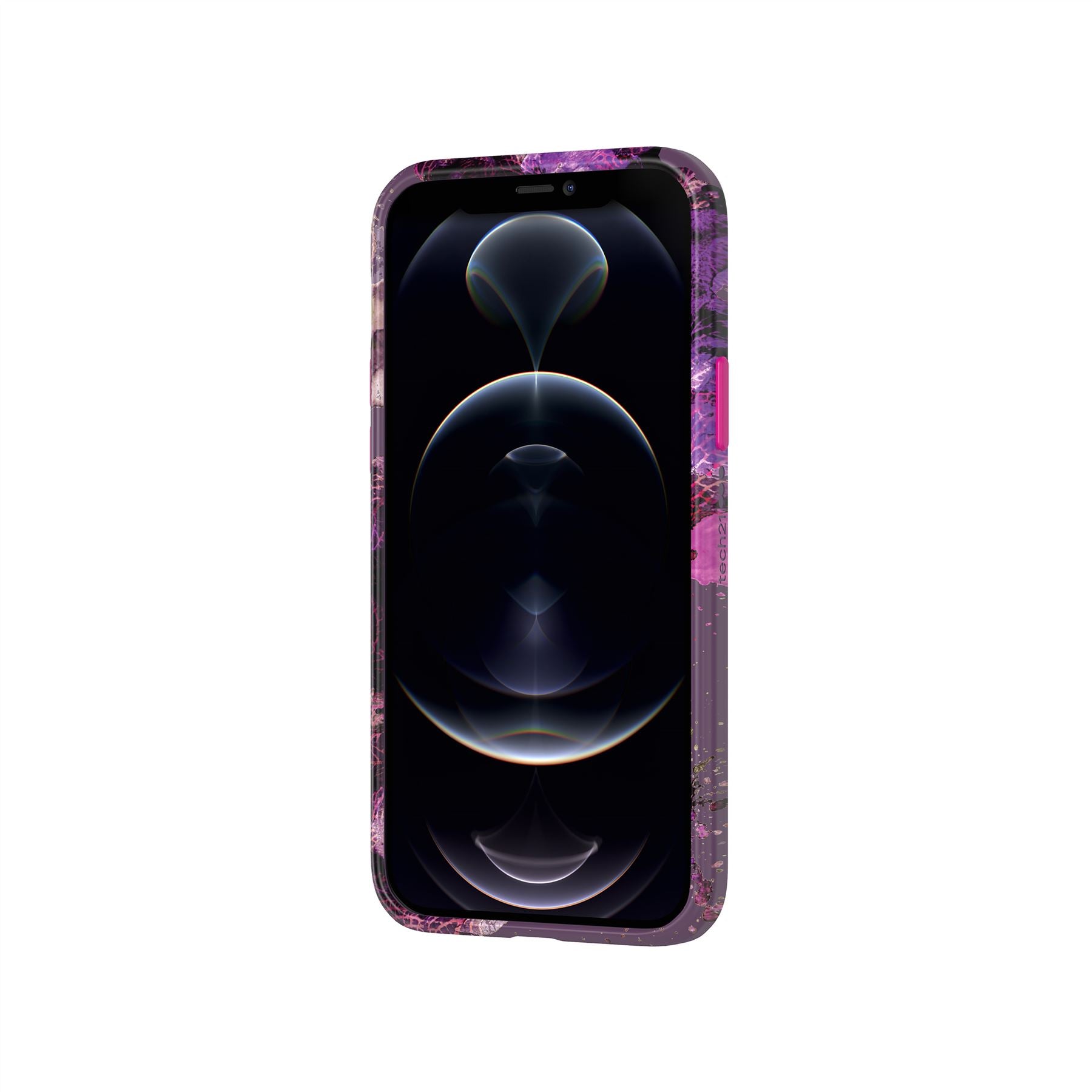 Tech21 Eco Art iPhone 12/12 Pro Hülle Pink-Lila Fallschutz