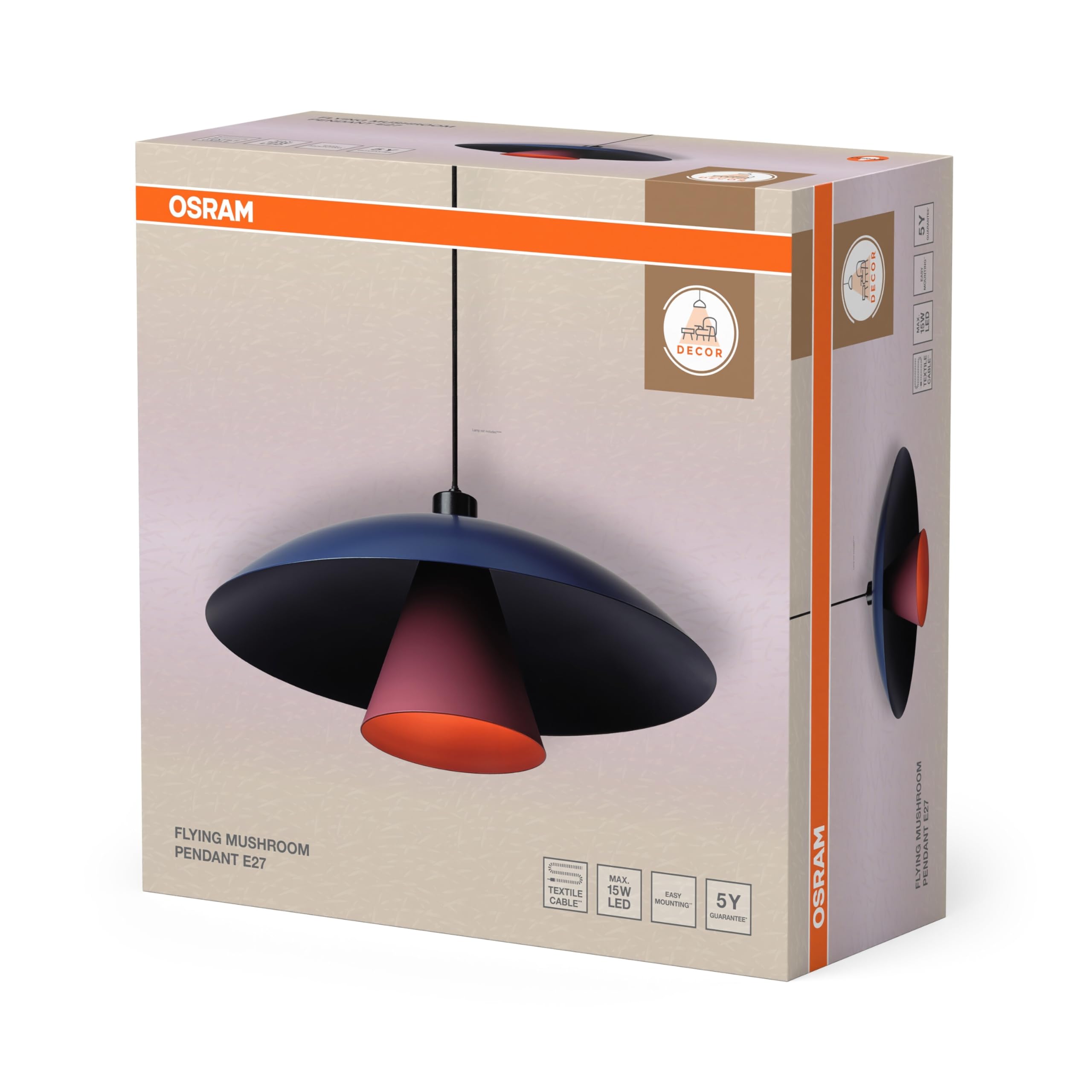 ams OSRAM SMART+ Flying Mushroom Pendelleuchte E27 Blau/Pink