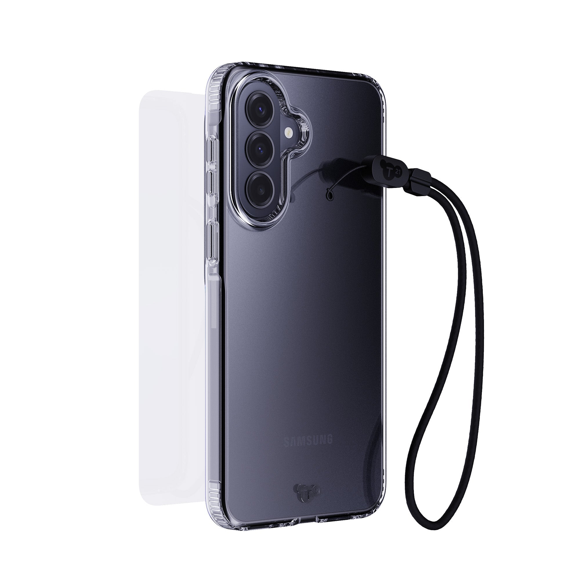 Tech21 EvoLite Clear Galaxy A36 Hülle Bundle Glas Lanyard 3m Schutz