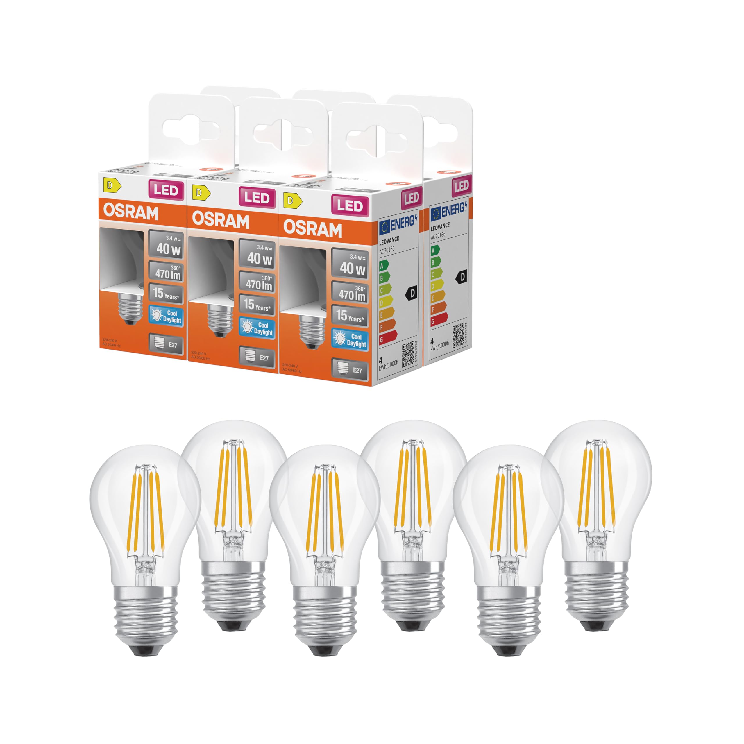 OSRAM SMART+ Star Globe P40 LED-Lampe E27 matt 40W-Ersatz