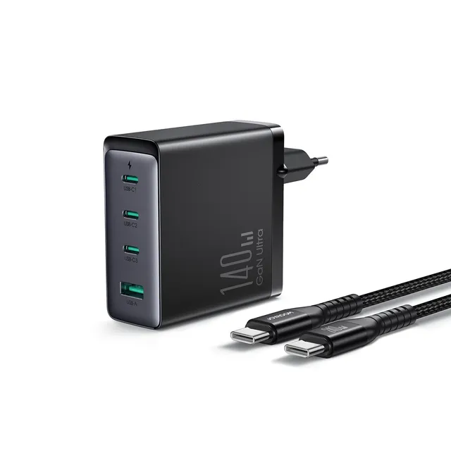 JOYROOM JR-TCG05 140W GaN Ladegerät Schwarz US-Stecker