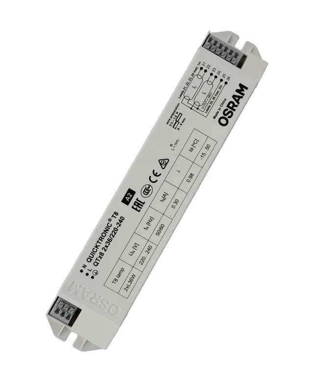 ams OSRAM POWERTRONIC QTz8 2x36/220-240 EVG Vorschaltgerät weiß