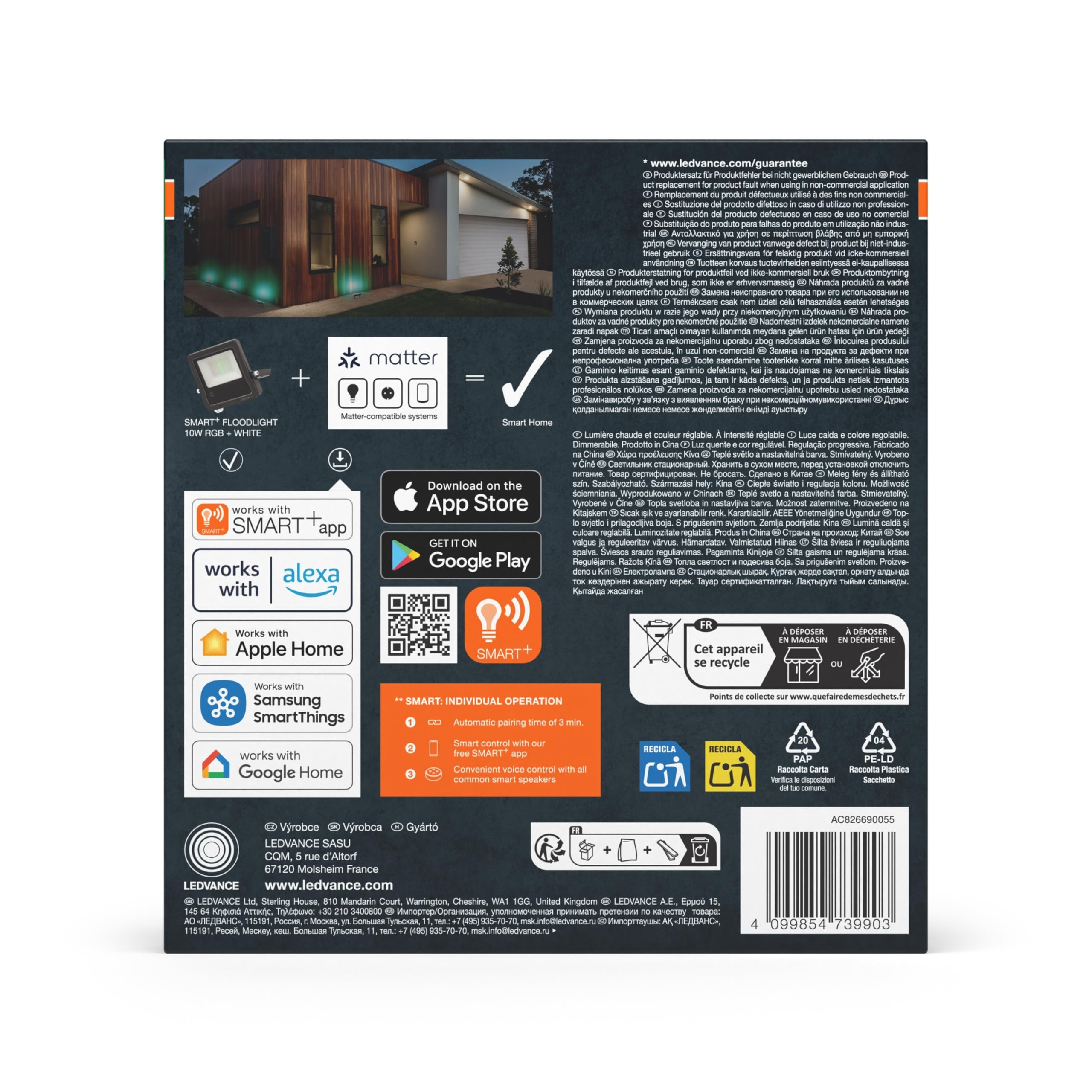 ams OSRAM SMART+ LED Fluter 10W RGBW IP65