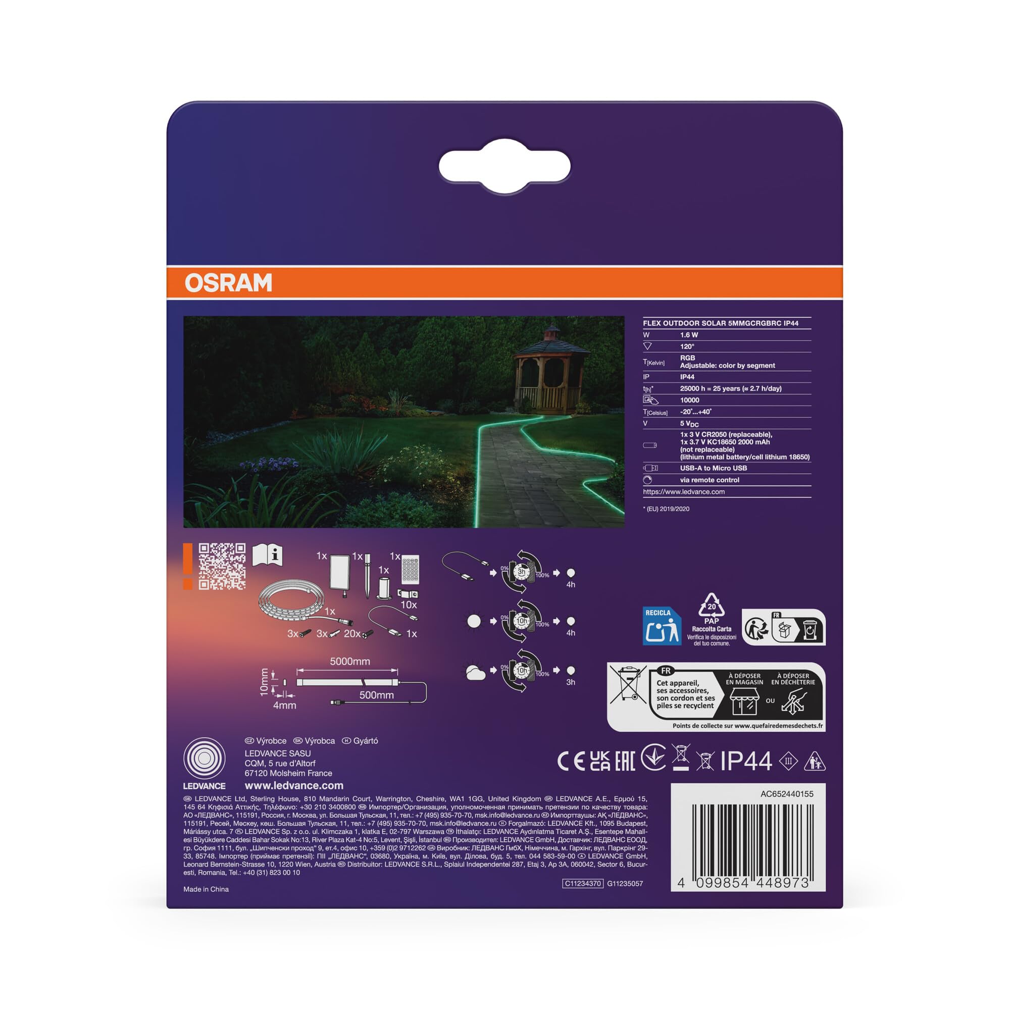OSRAM SMART+ FLEX Outdoor Solar LED-Streifen 5m RGB
