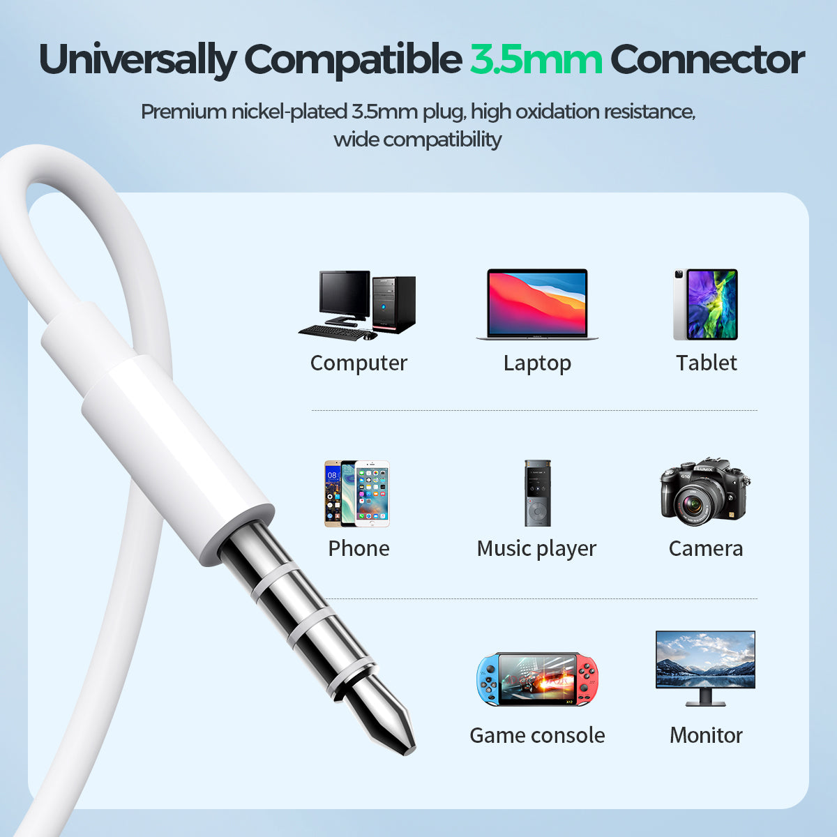 JOYROOM JR-EW01 Kabel Kopfhörer Weiß Half In-Ear 3,5mm