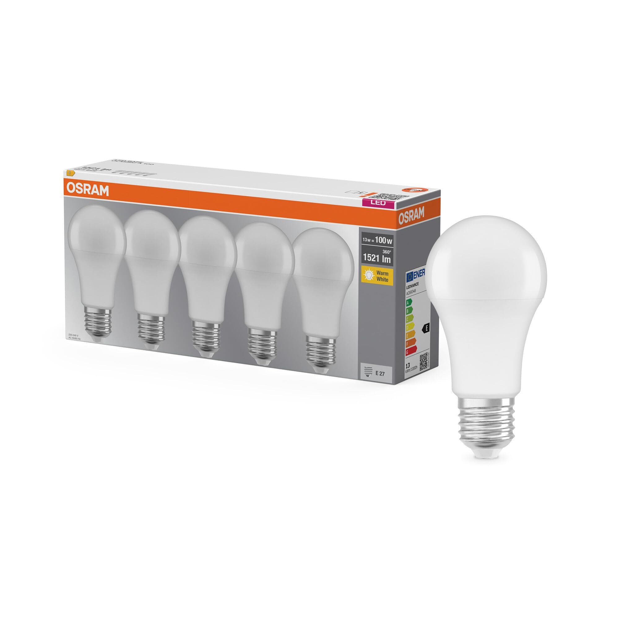 OSRAM Filament A100 LED Lampe E27 11W matt 100W-Ersatz