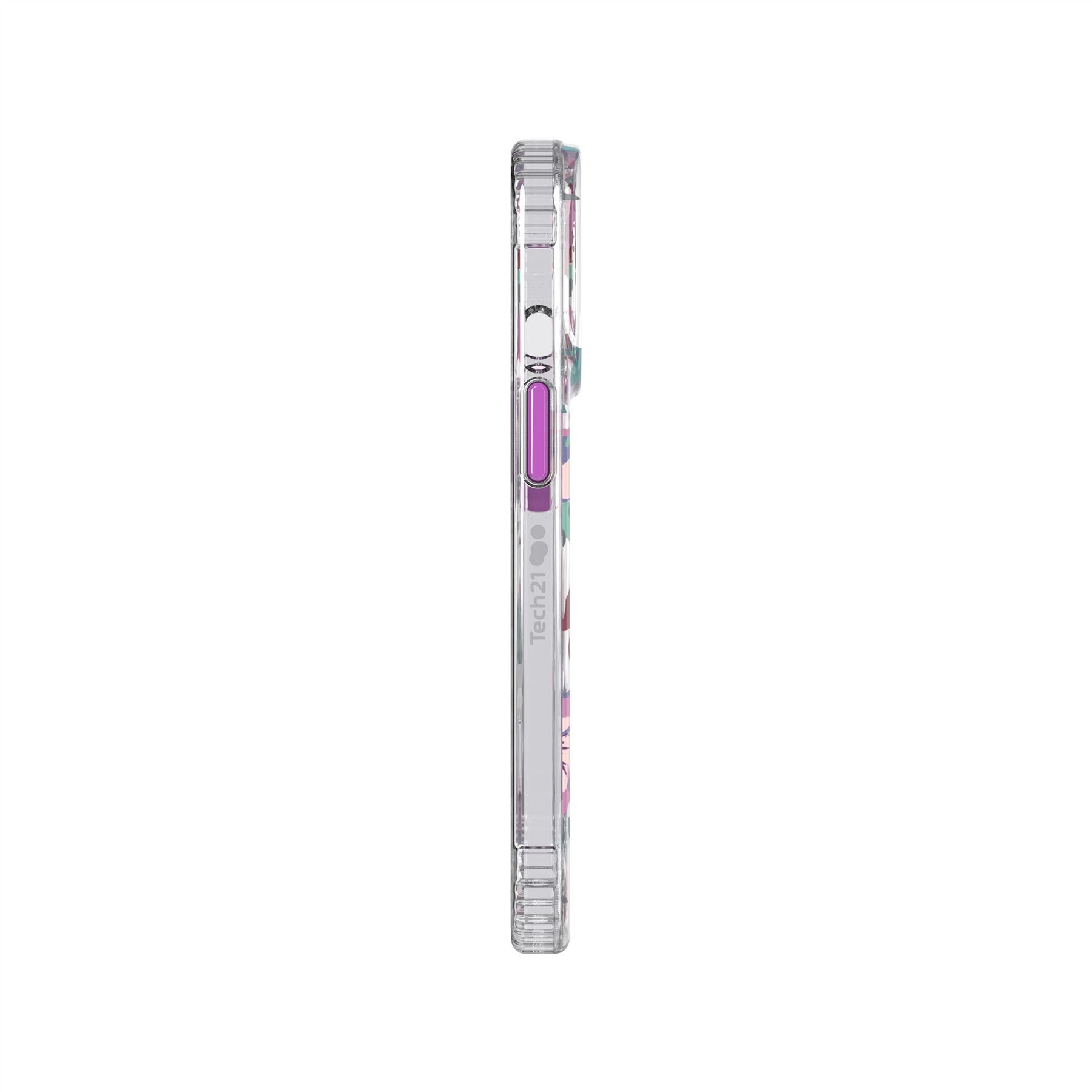 Tech21 EvoArt iPhone 13 Pro Hülle Purple Anemone MagSafe